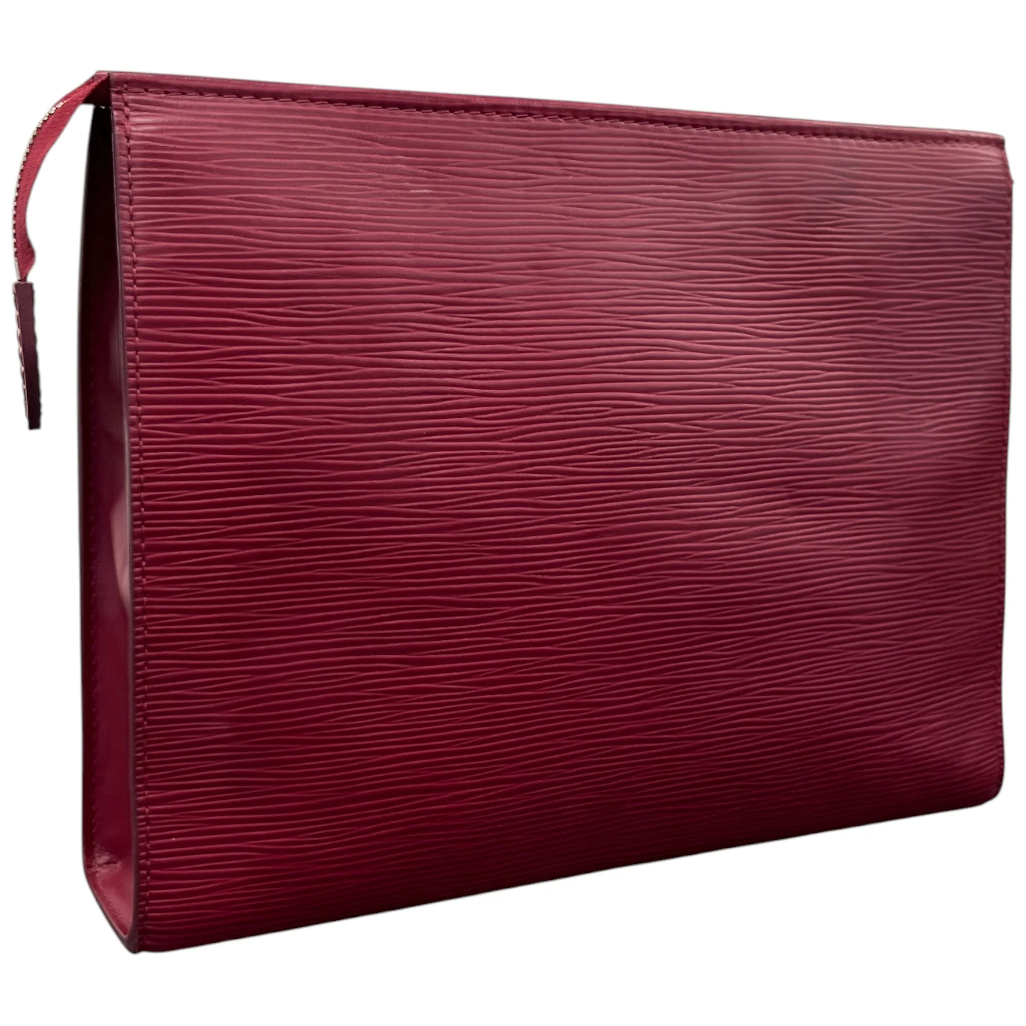 Women's Epi Leather Toiletry Bag Burgundy - Image 8