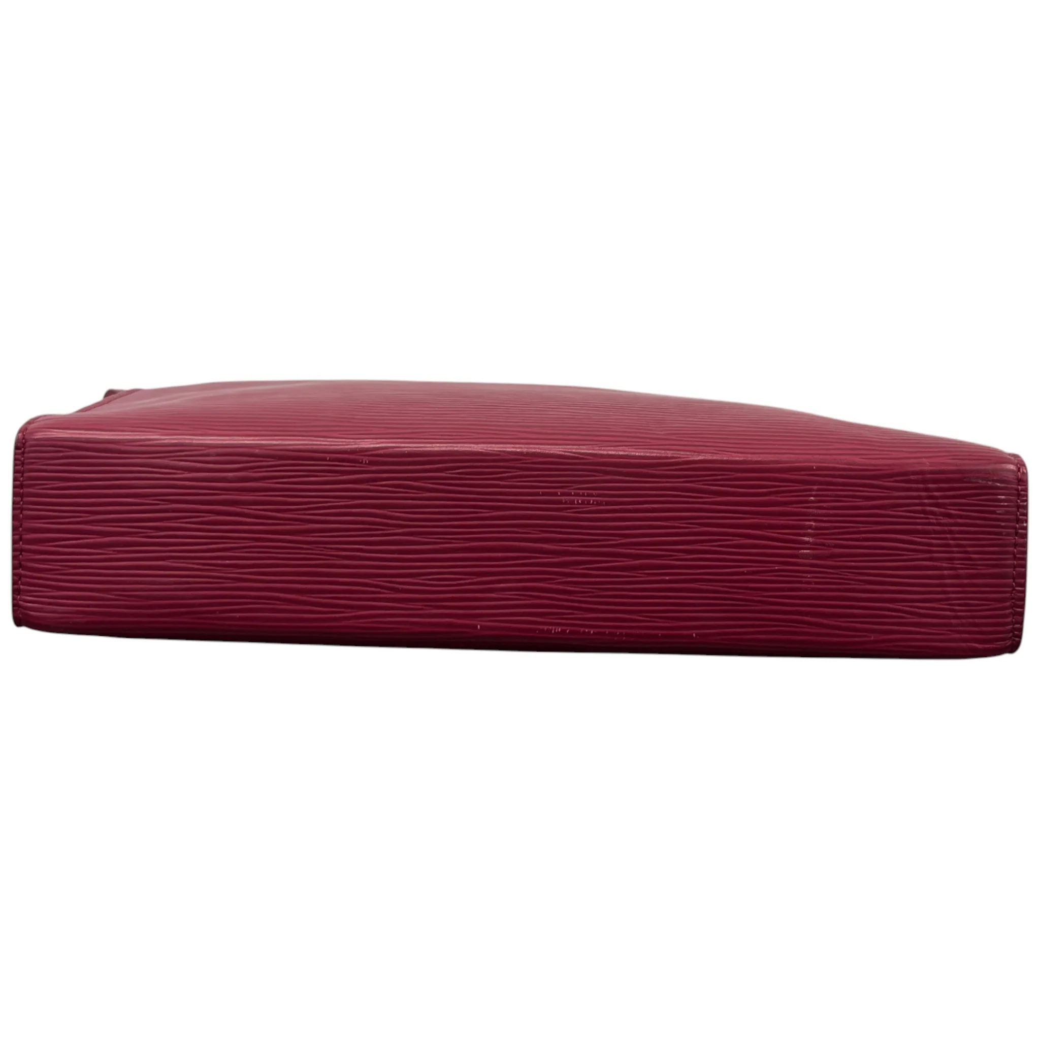 Women's Epi Leather Toiletry Bag Burgundy - Image 9