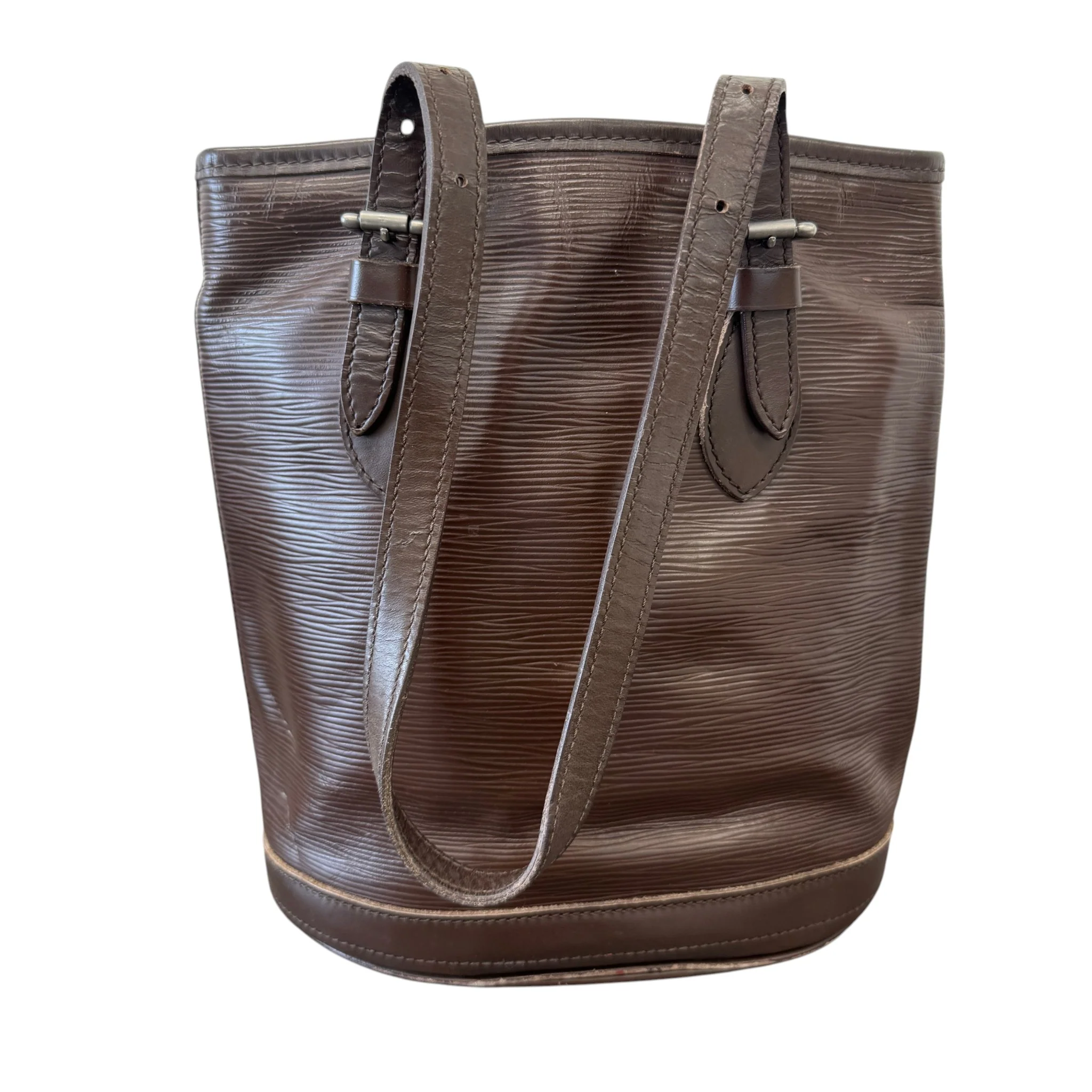 Women's Epi Petit Bucket Bag Brown - Image 5