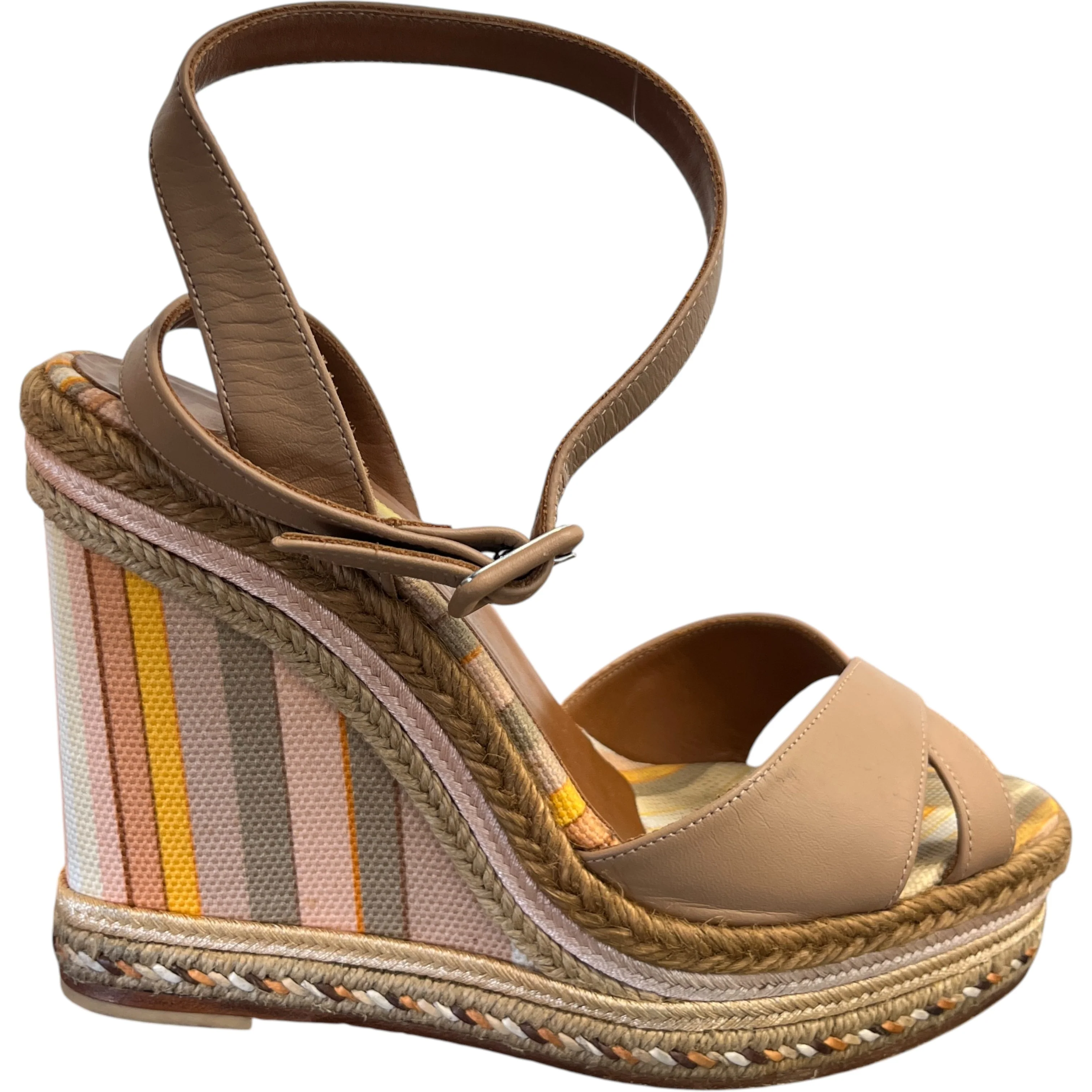 Women's Espadrilles Wedge Sandal Heels Tan Size EU 38 / UK 5