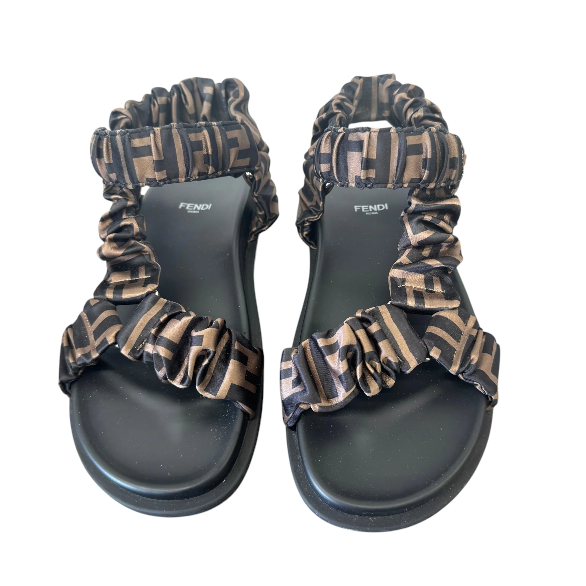 Women's Feel Brown Satin Sandals Brown Size EU 38 / UK 5 - Image 6