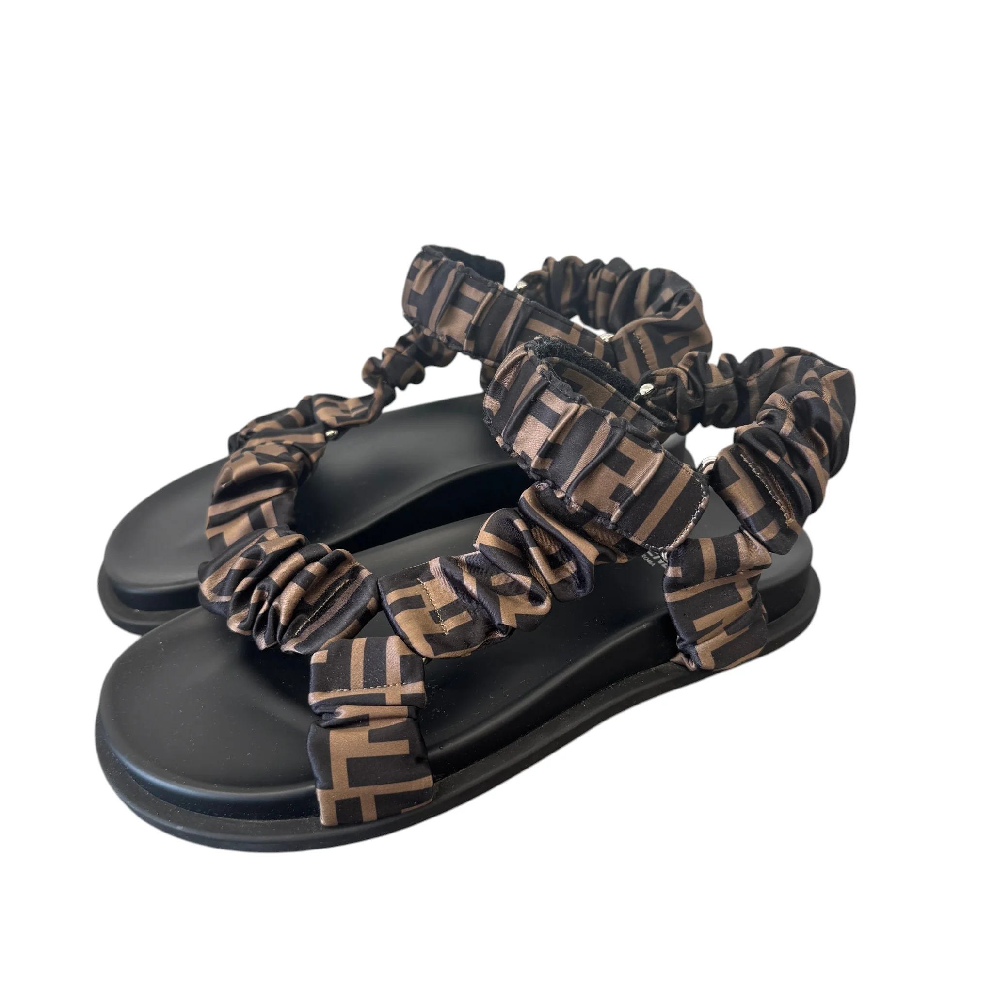 Women's Feel Brown Satin Sandals Brown Size EU 38 / UK 5 - Image 7