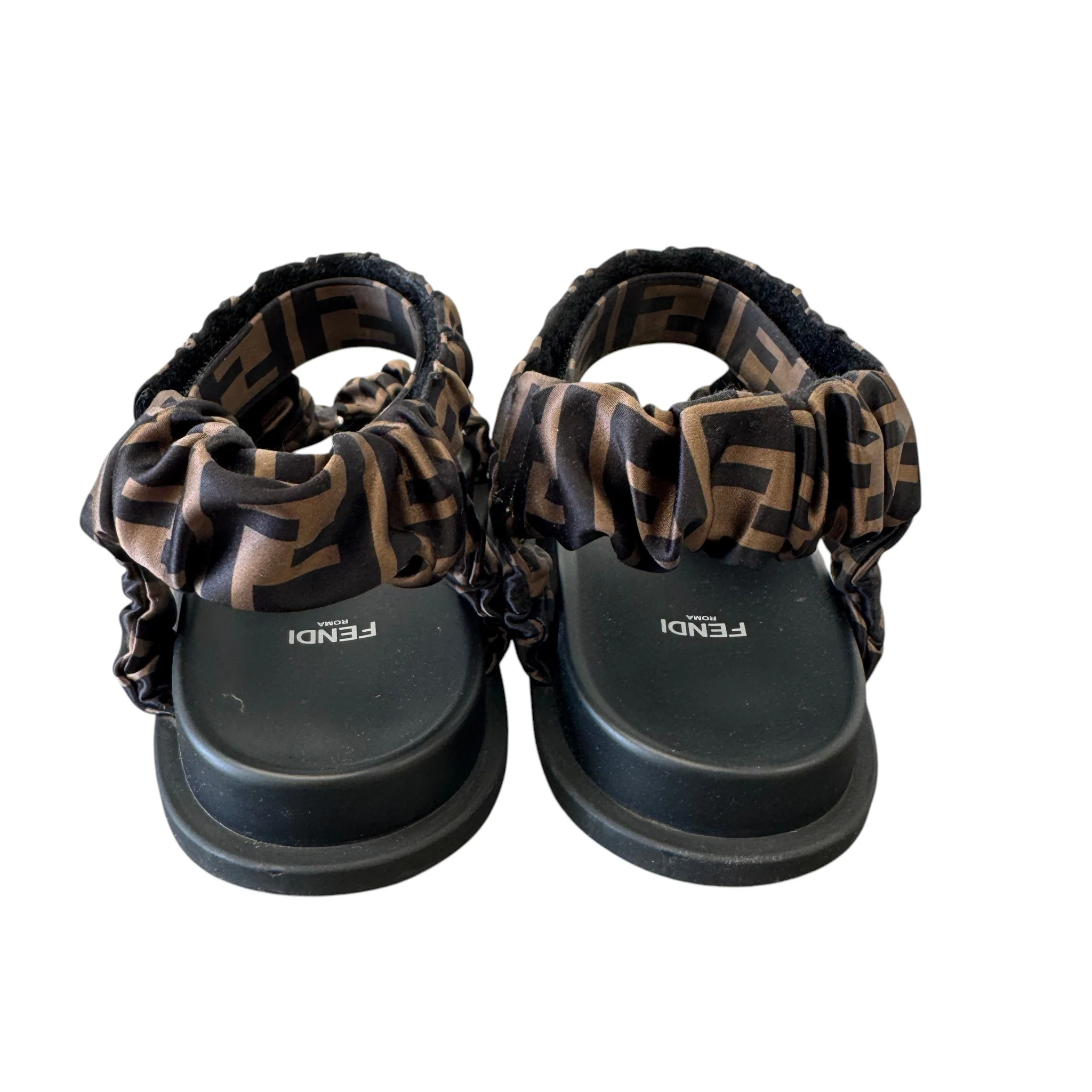 Women's Feel Brown Satin Sandals Brown Size EU 38 / UK 5 - Image 9