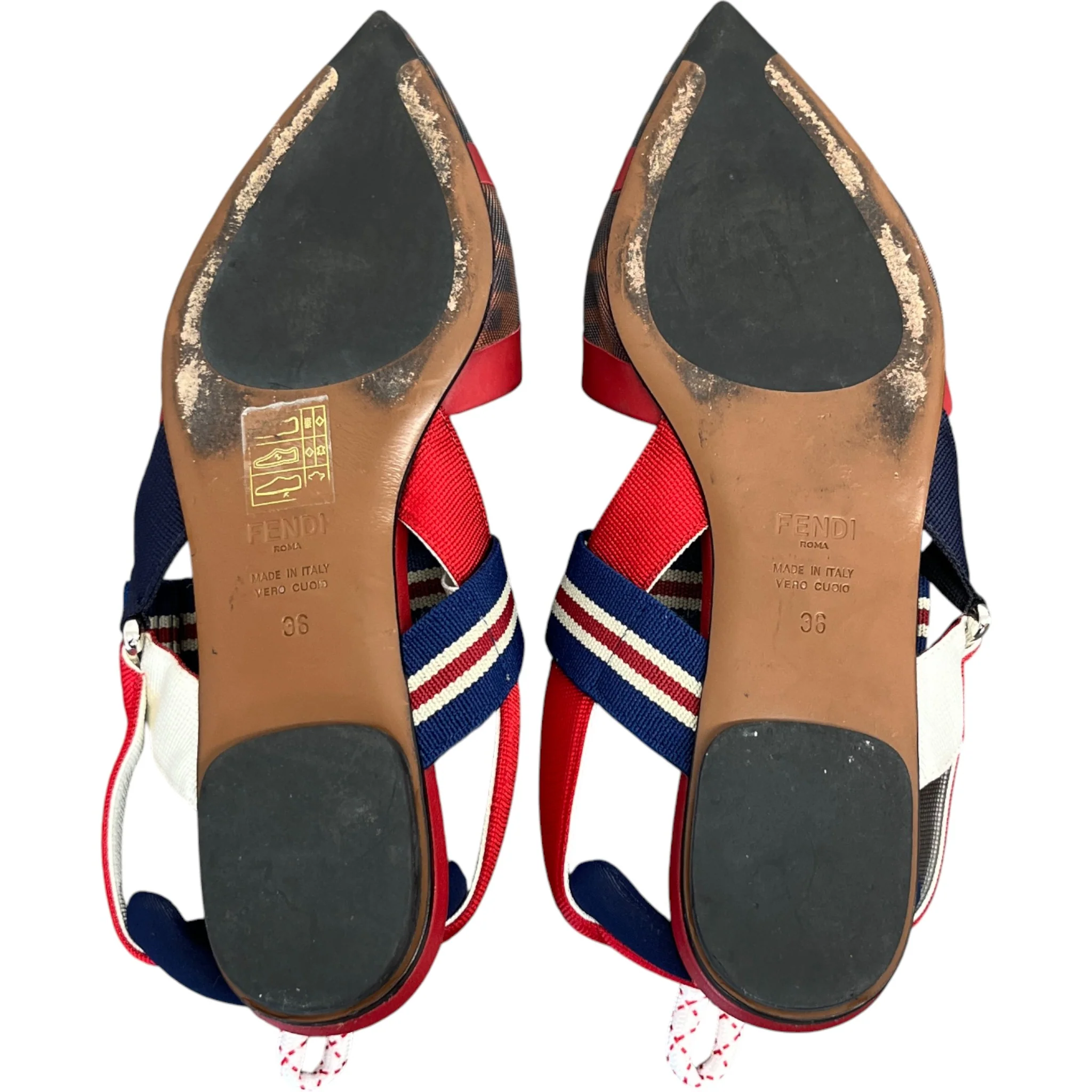 Women's Ff Colibri Slingback Sandals Brown Size EU 36 / UK 3 - Image 11