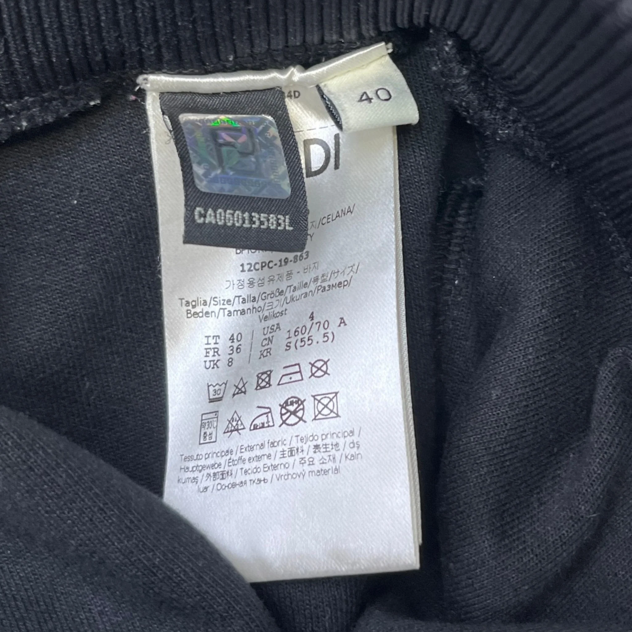 Women's Ff Zucca Joggers Black Size S - Image 7