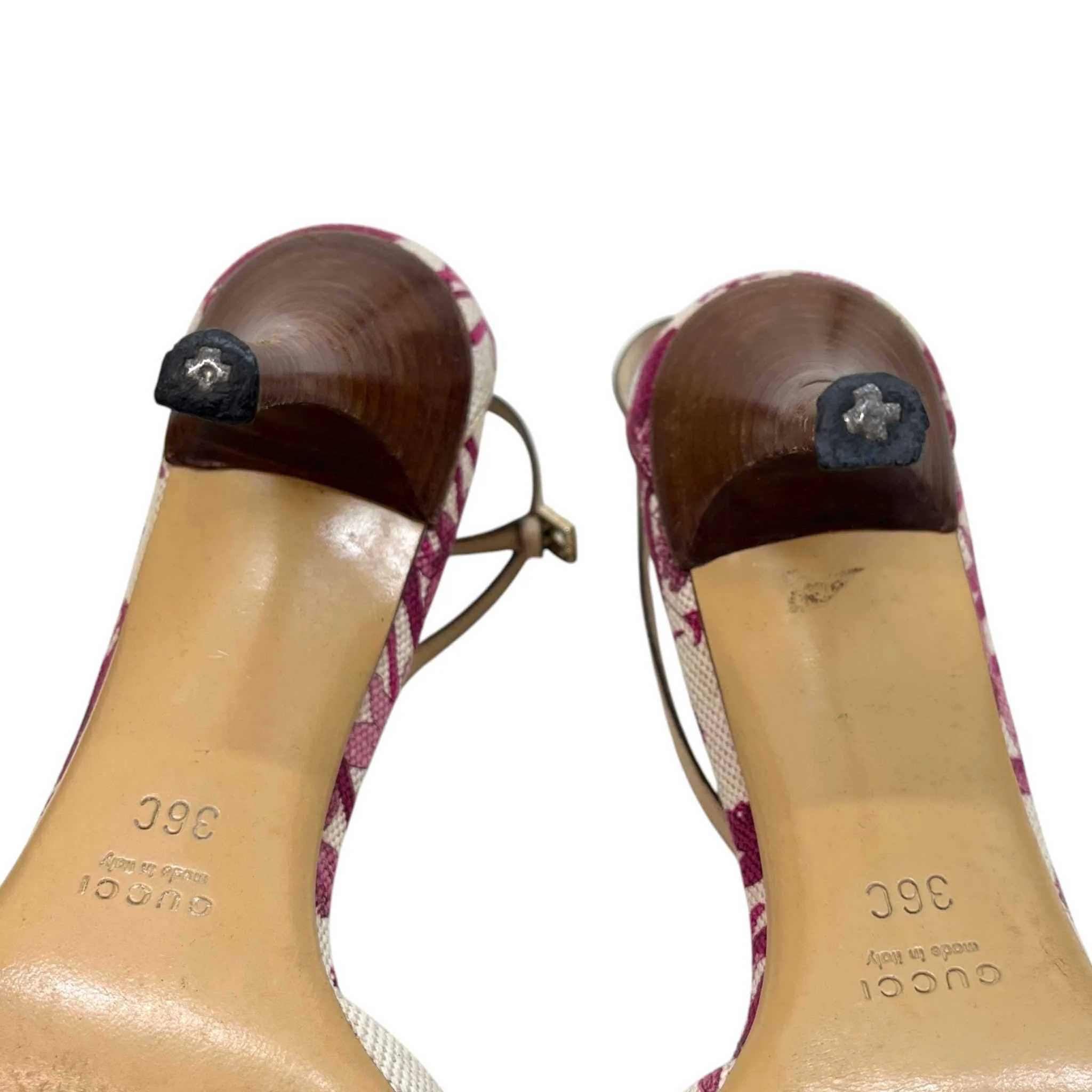 Women's Flora Canvas Bamboo Horsebit Heels Beige Size EU 36 / UK 3 - Image 13