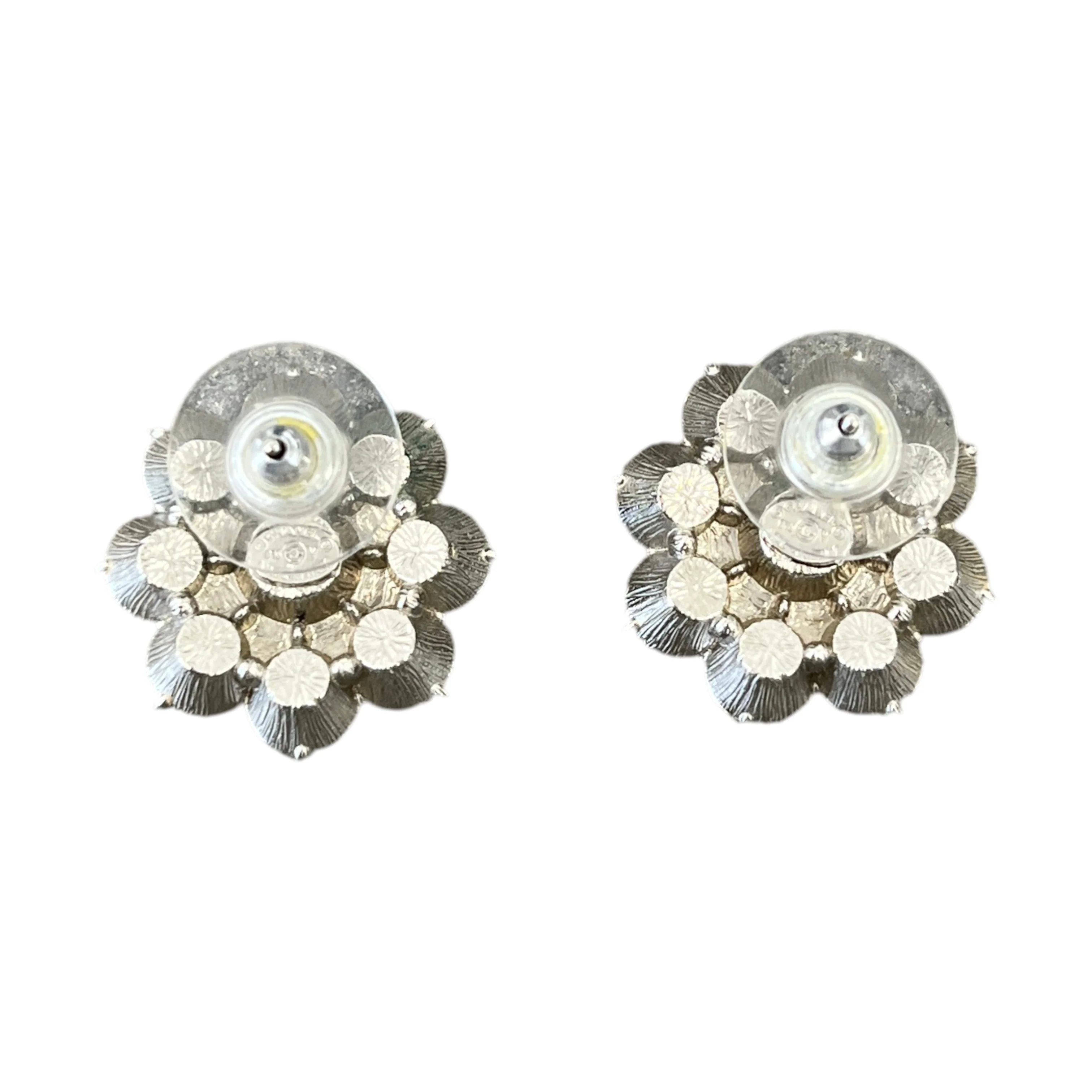 Women's Flower Cc Logo Earrings Silver - Image 3