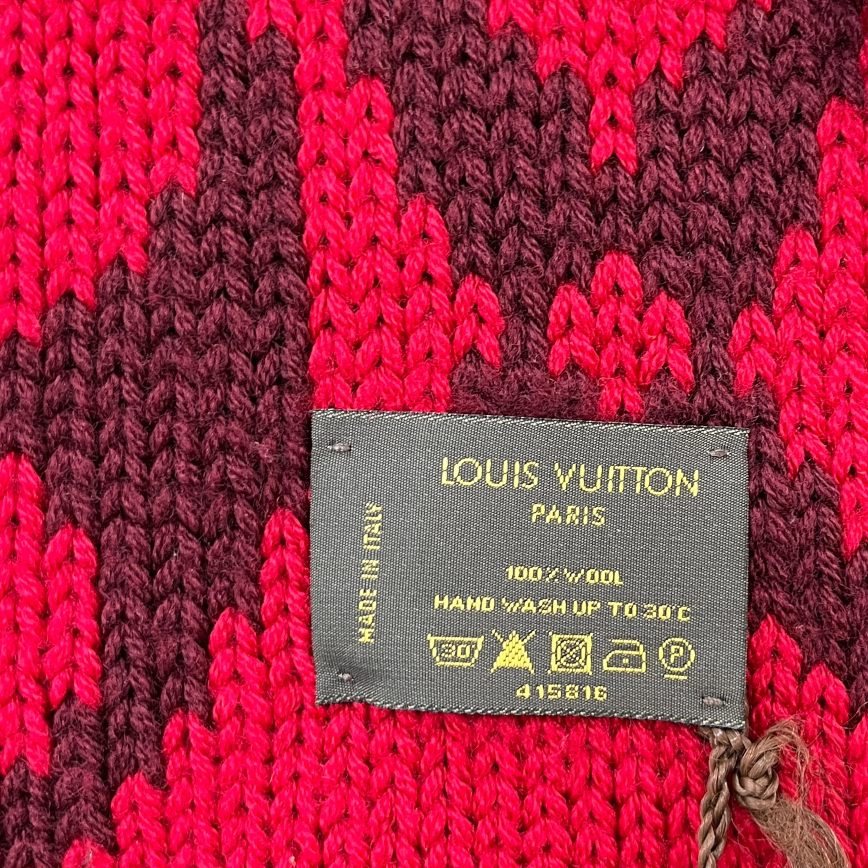 Women's Fringe Echarpe Grand Floor M72430 Scarf Red - Image 4