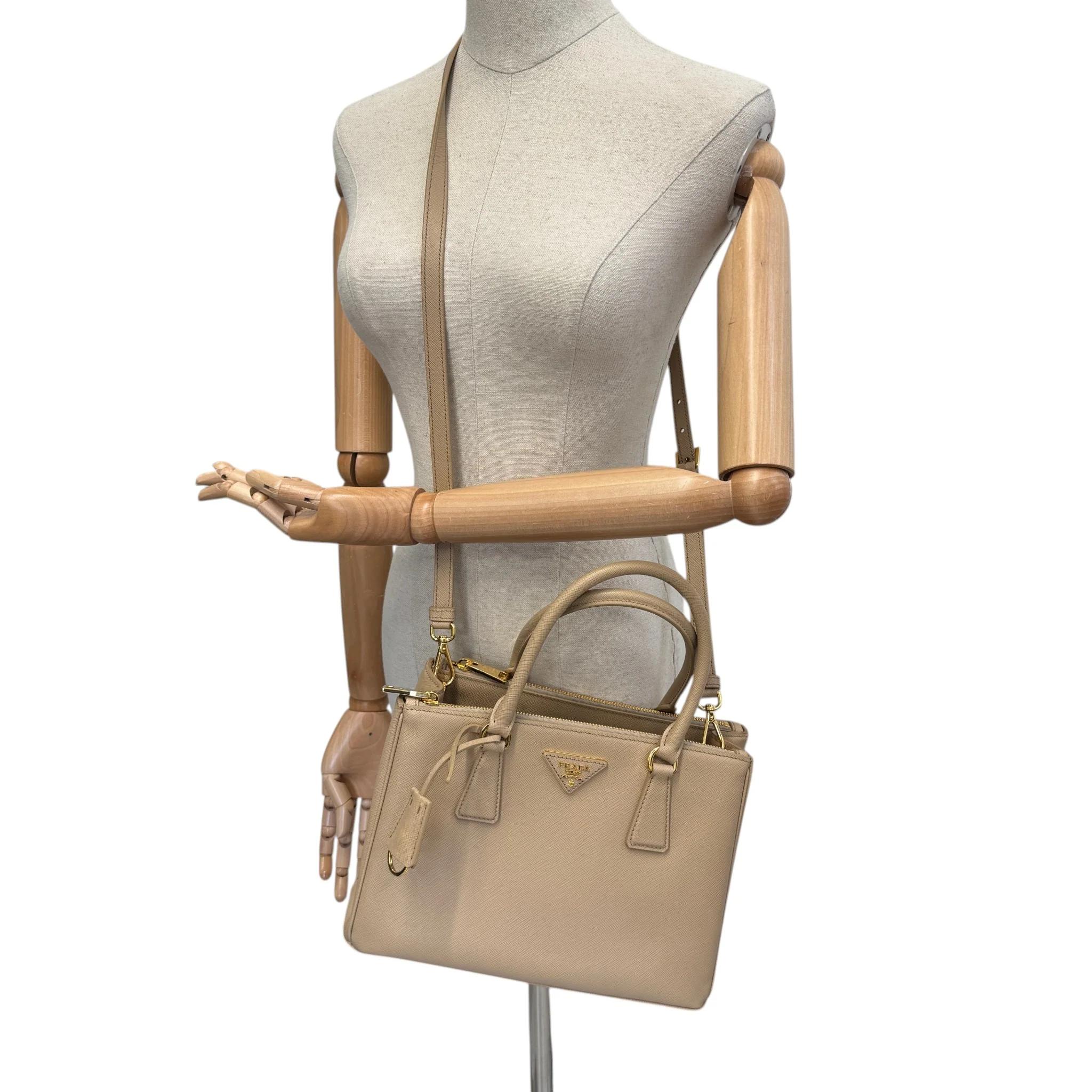 Women's Galleria Medium Saffiano Bag Beige - Image 2