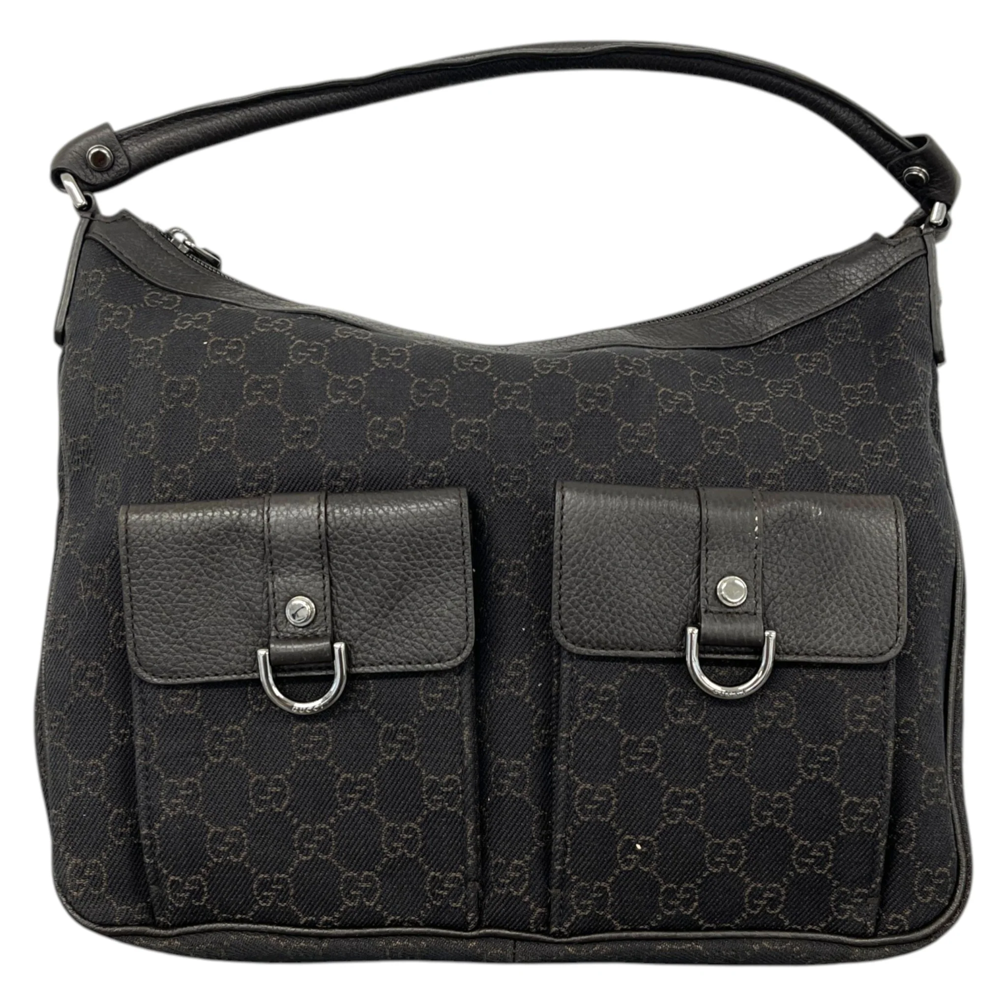 Women's Gg Canvas Abbey Pocket Handbag Black