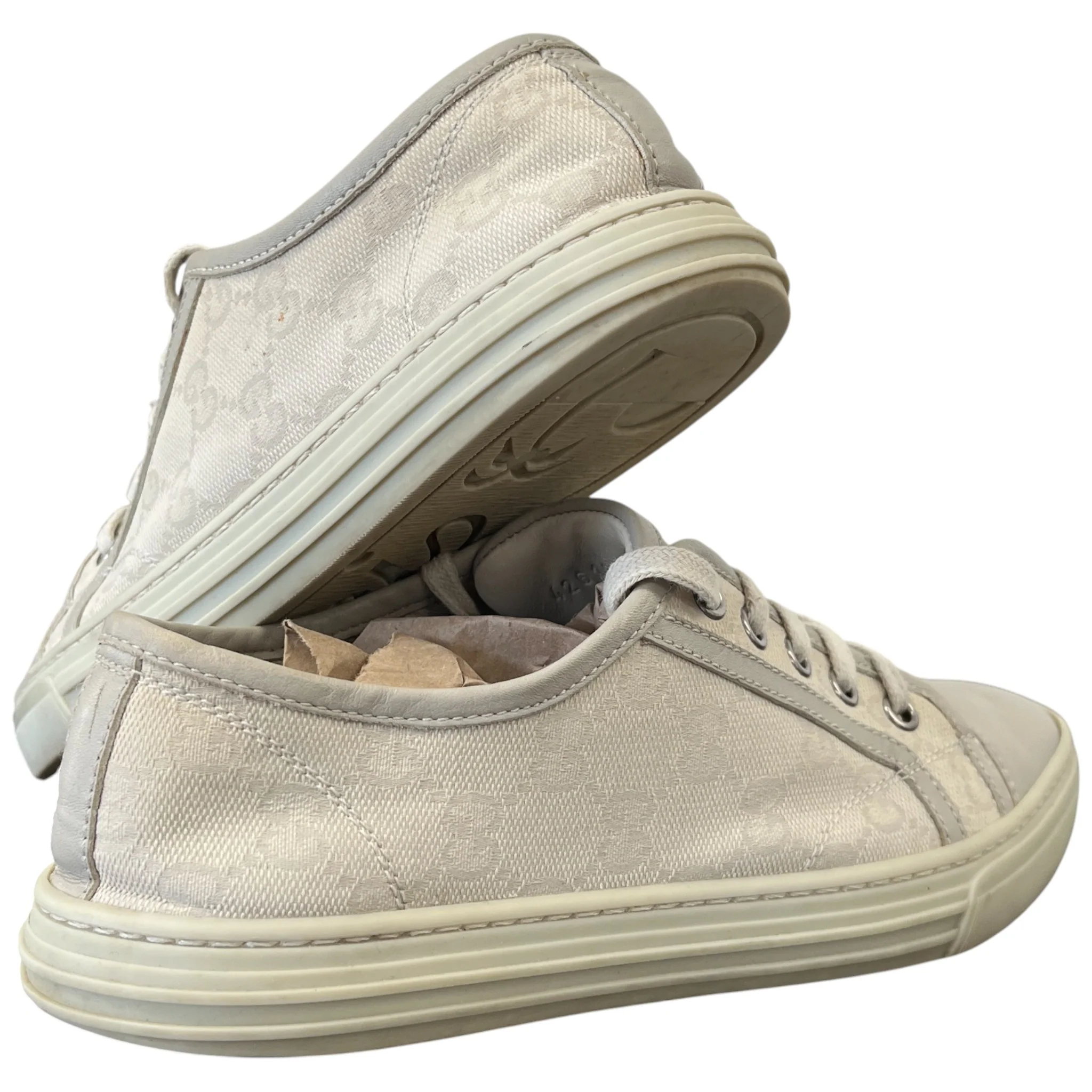 Women's Gg Canvas Low Trainers Grey Size EU 36.5 / UK 3.5 - Image 10
