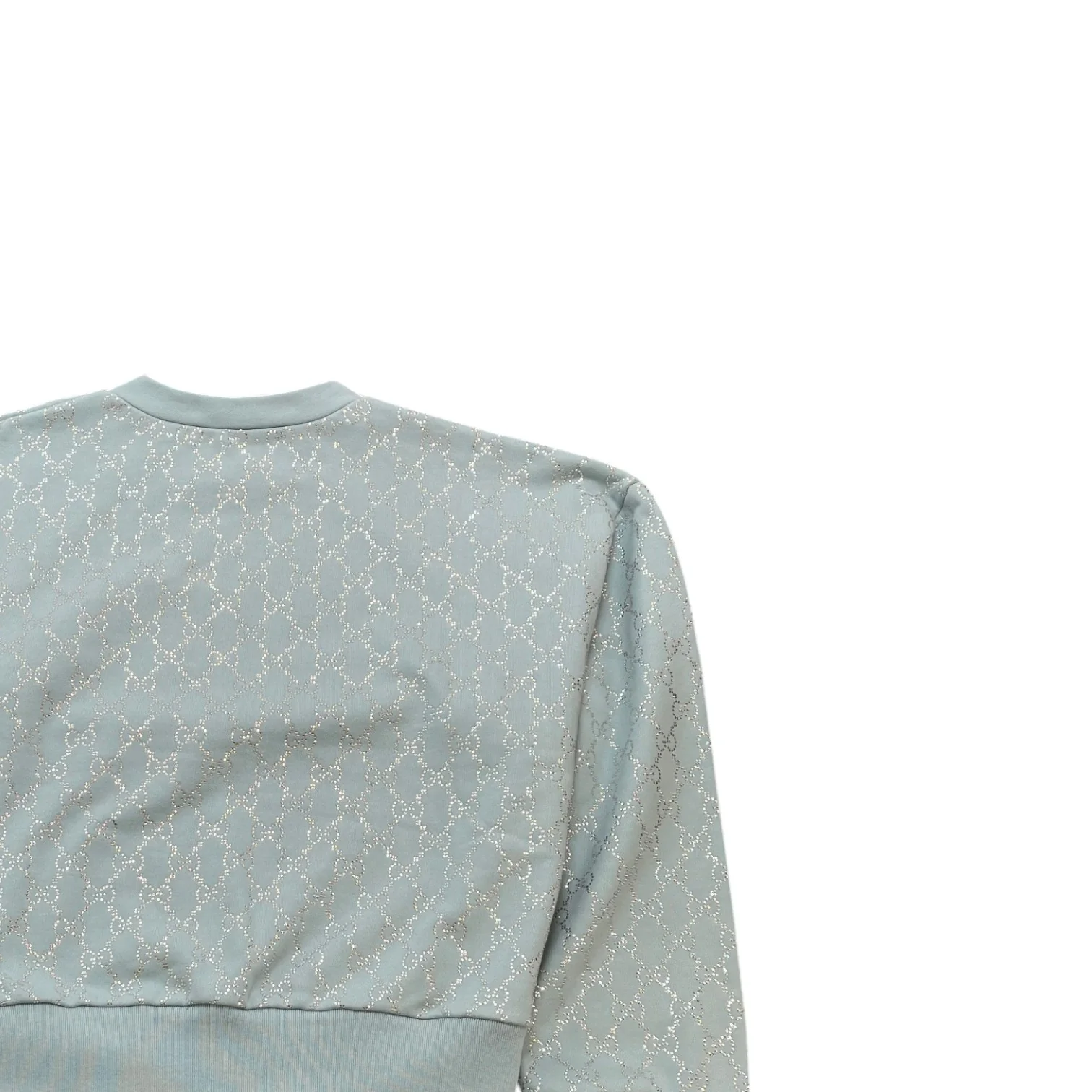 Women's Gg Crystals Sweatshirt Blue Size M - Image 4