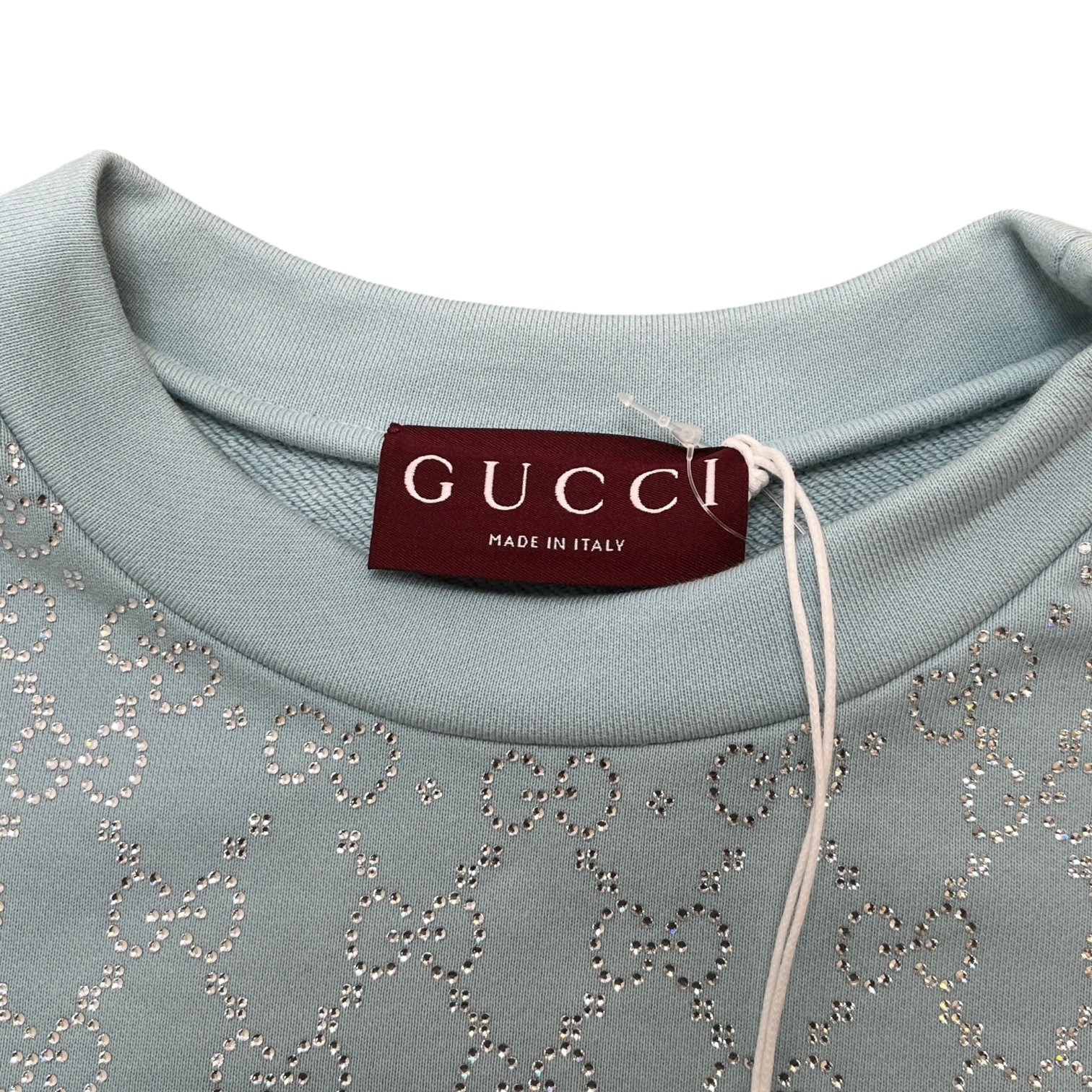 Women's Gg Crystals Sweatshirt Blue Size M - Image 5
