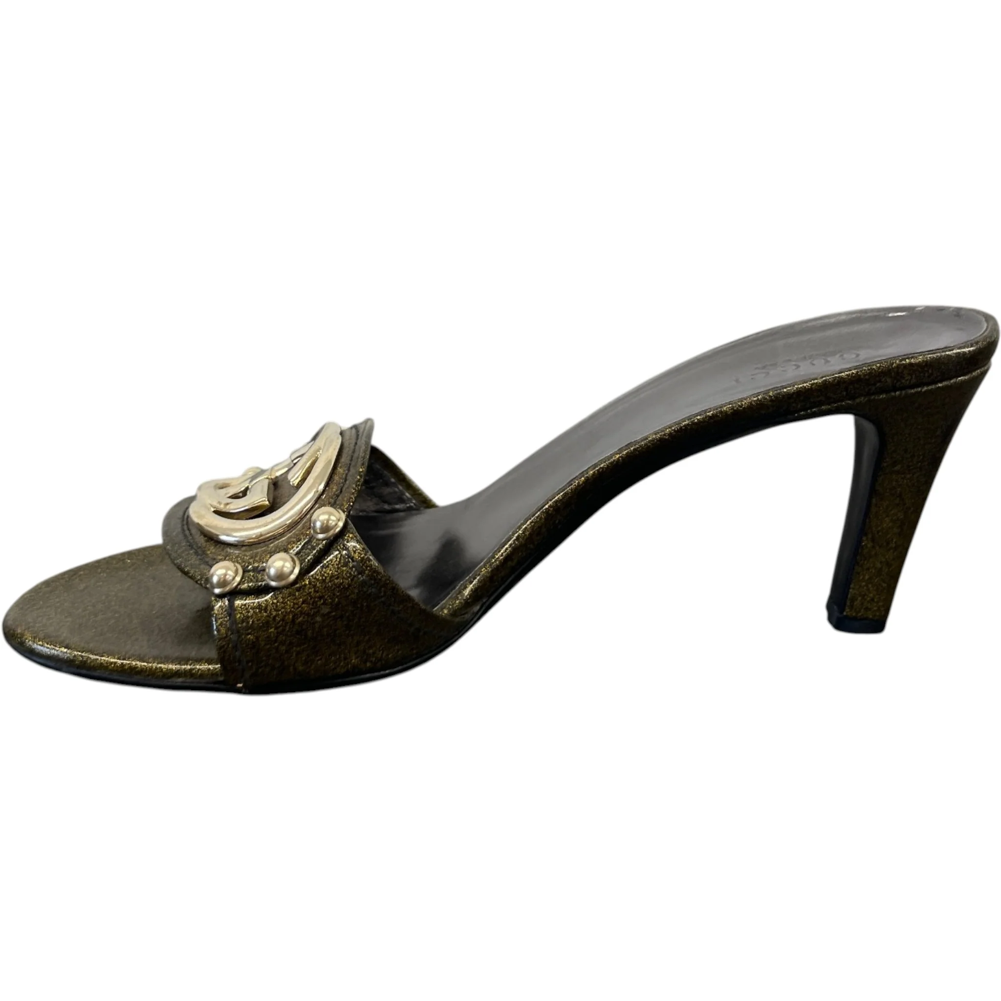 Women's Gg Glitter Mules Heels Gold Size EU 37 / UK 4 - Image 2