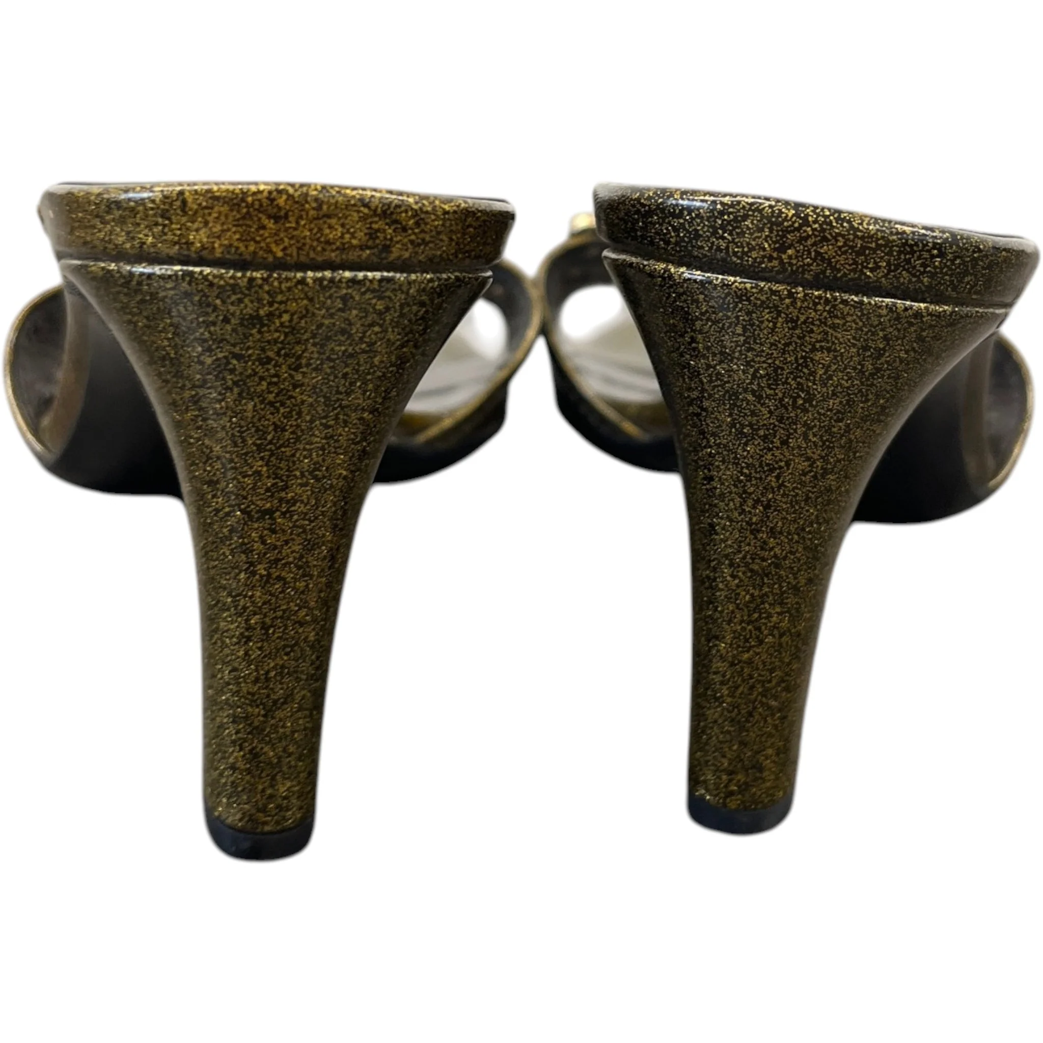 Women's Gg Glitter Mules Heels Gold Size EU 37 / UK 4 - Image 7