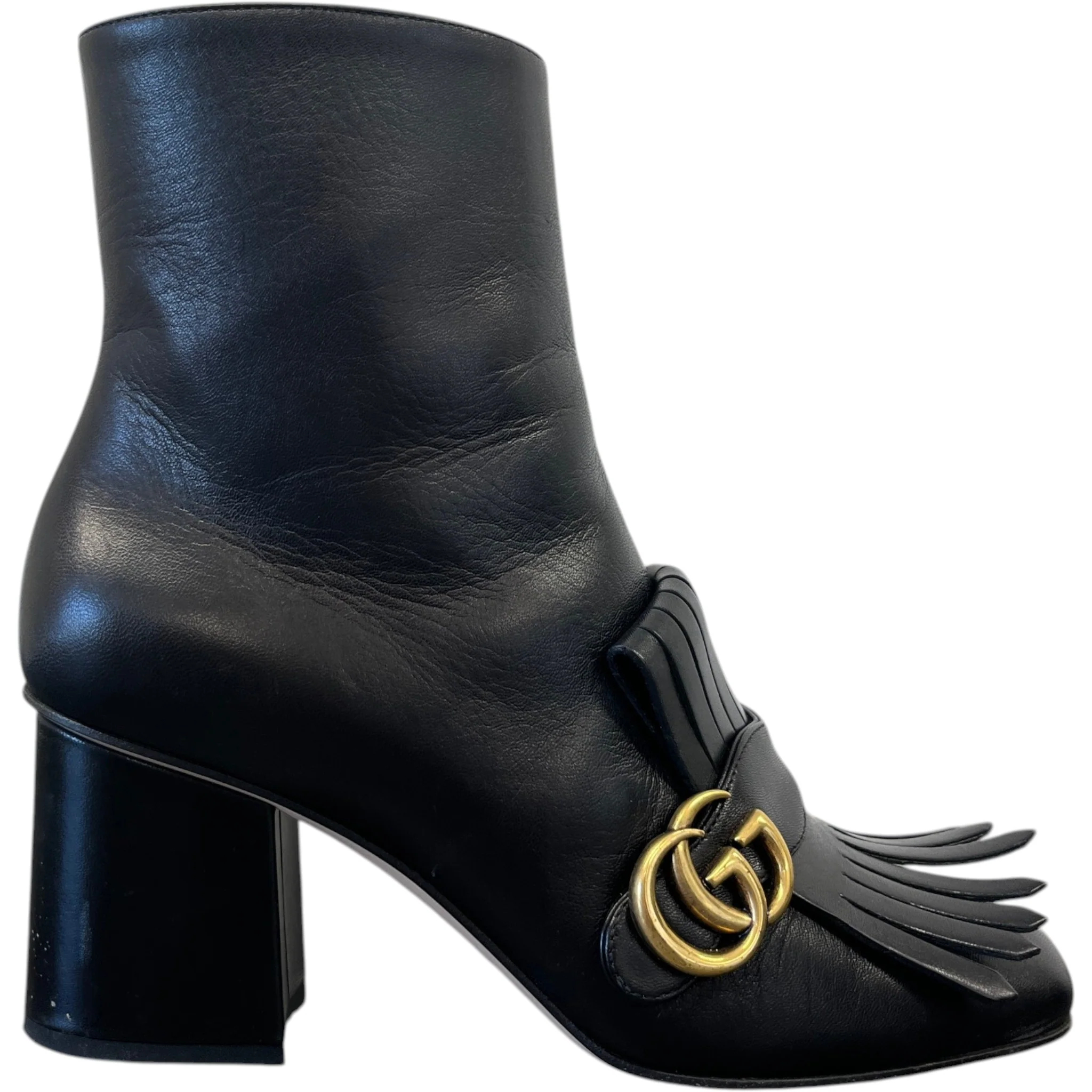 Women's Gg Marmont Ankle Boots Black Size EU 40 / UK 7