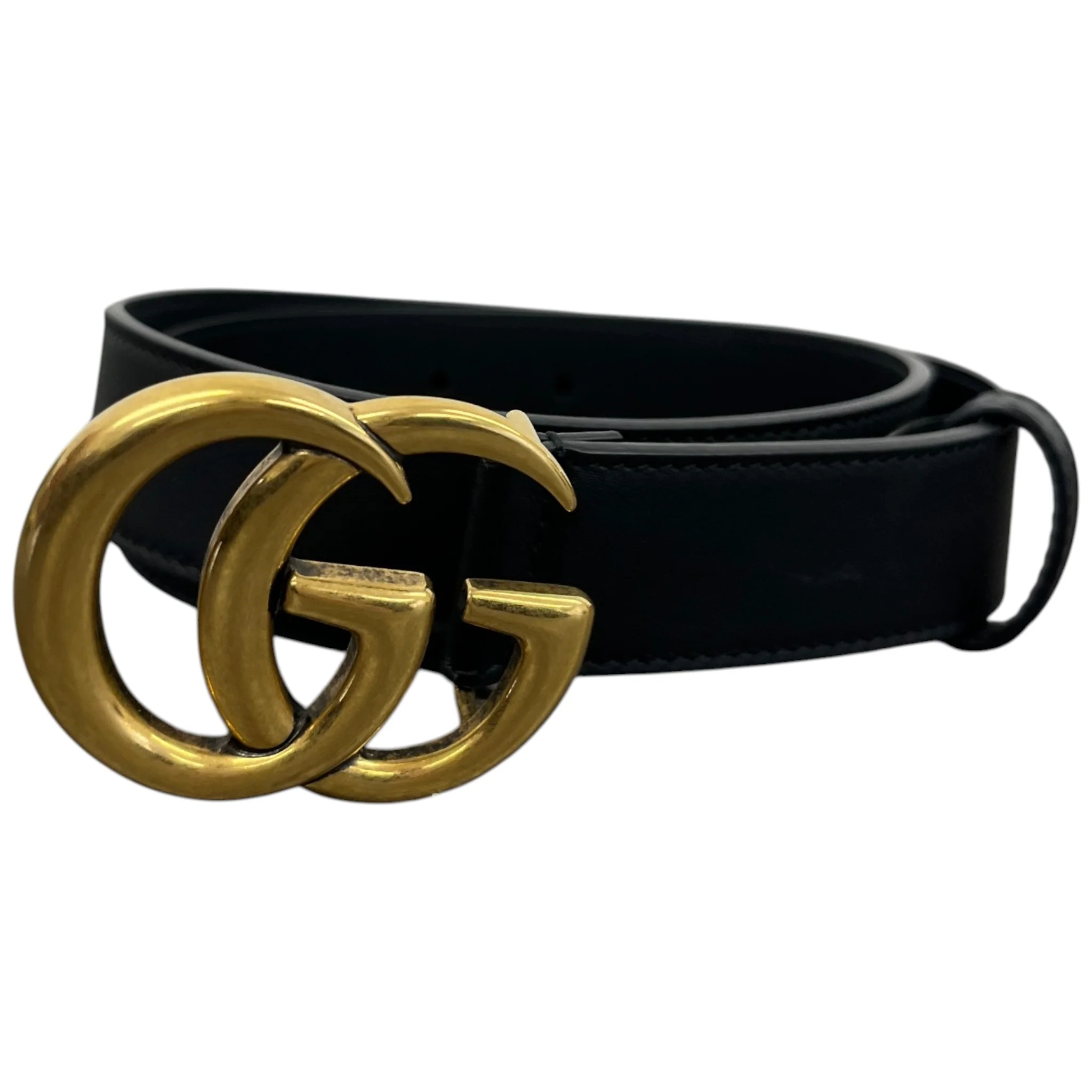 Women's Gg Marmont Belt Black Size Waist 28"