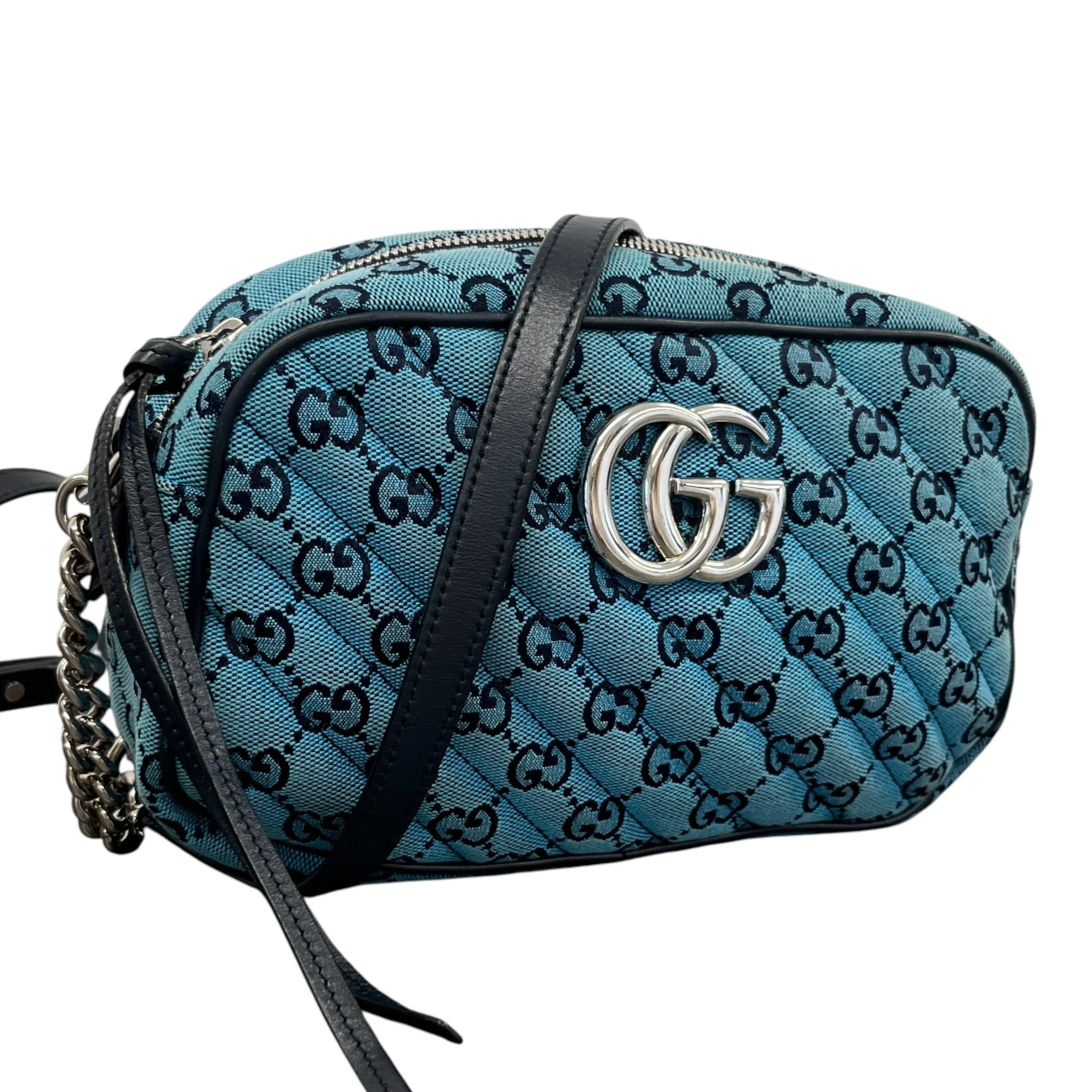 Women's Gg Marmont Camera Bag Blue - Image 4