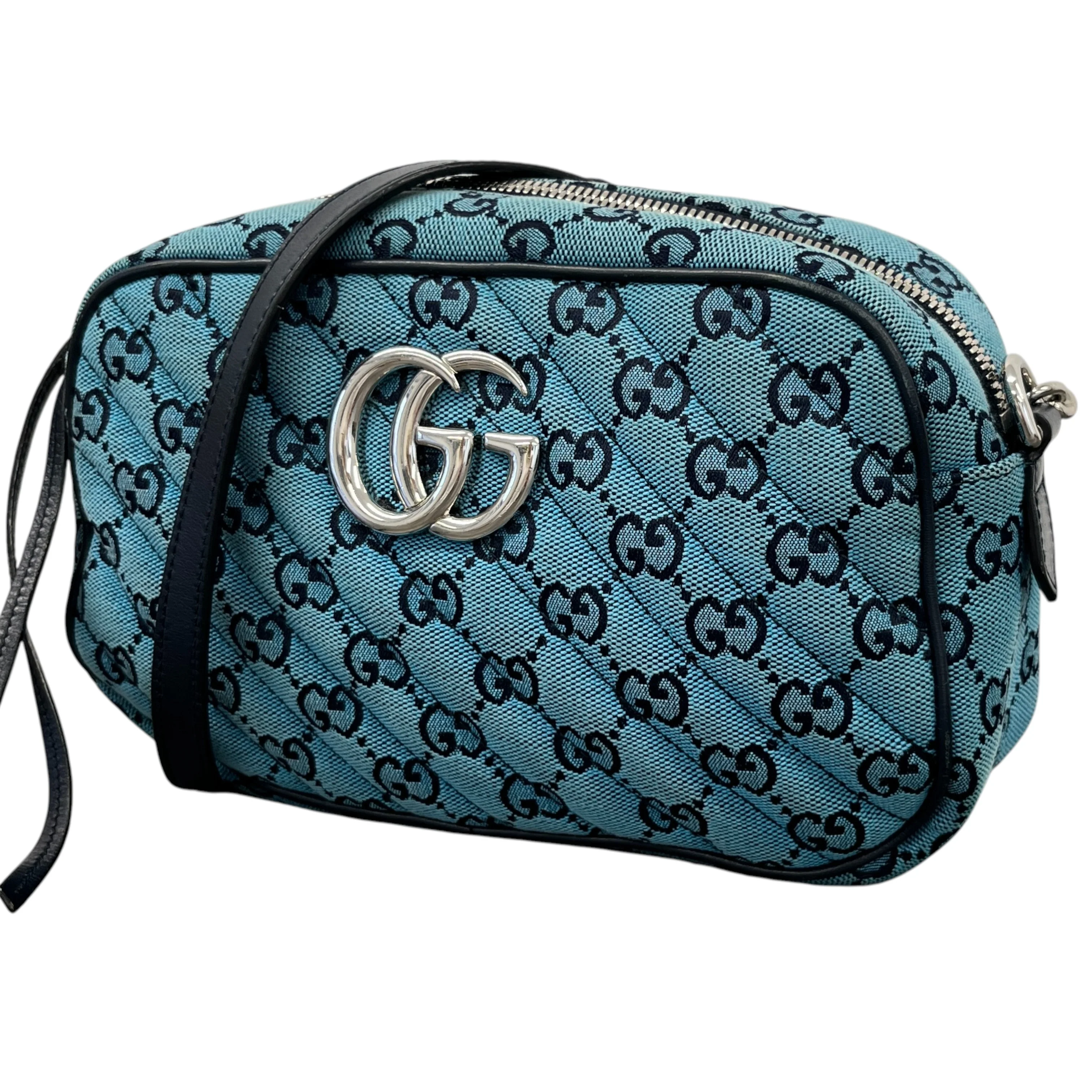 Women's Gg Marmont Camera Bag Blue - Image 5