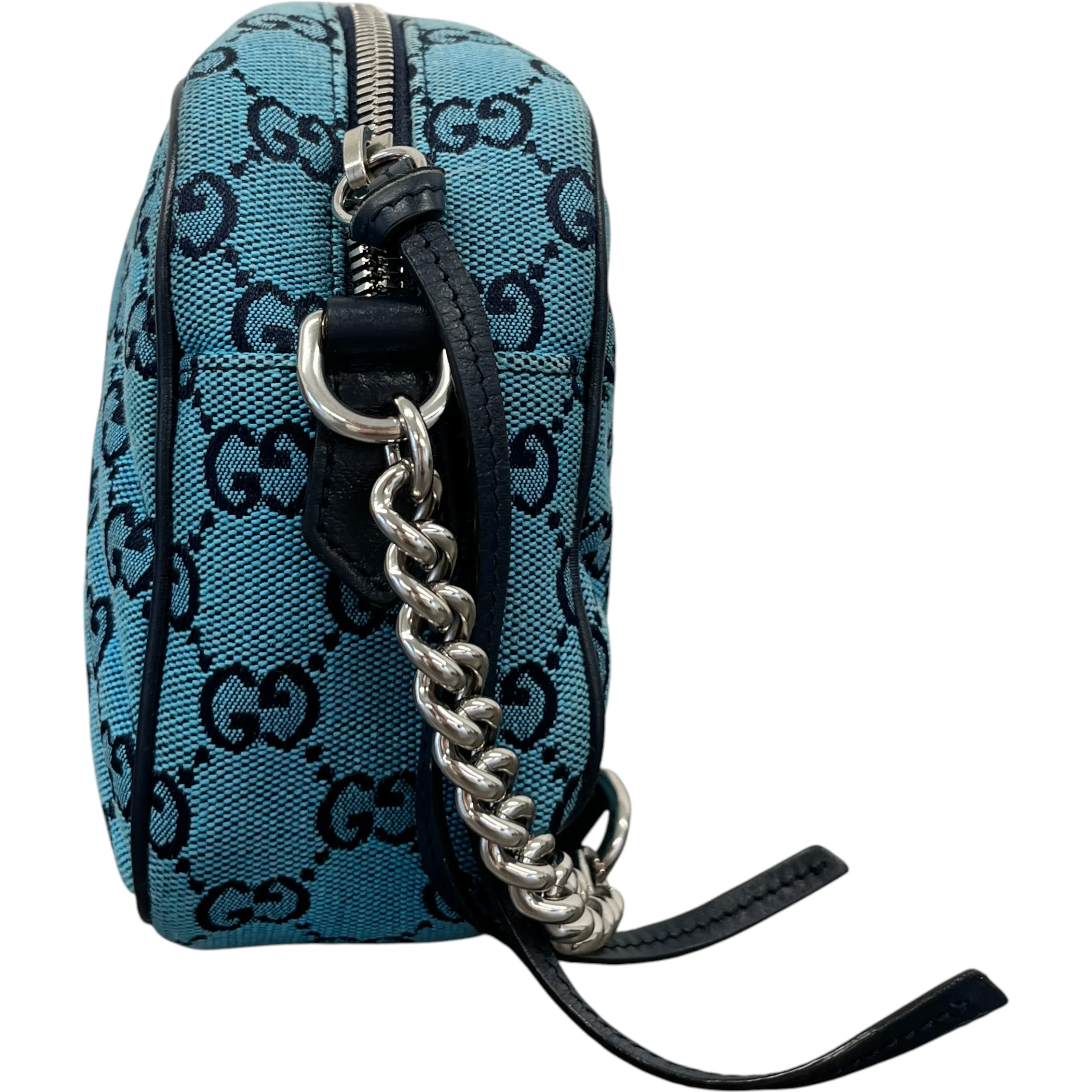 Women's Gg Marmont Camera Bag Blue - Image 7
