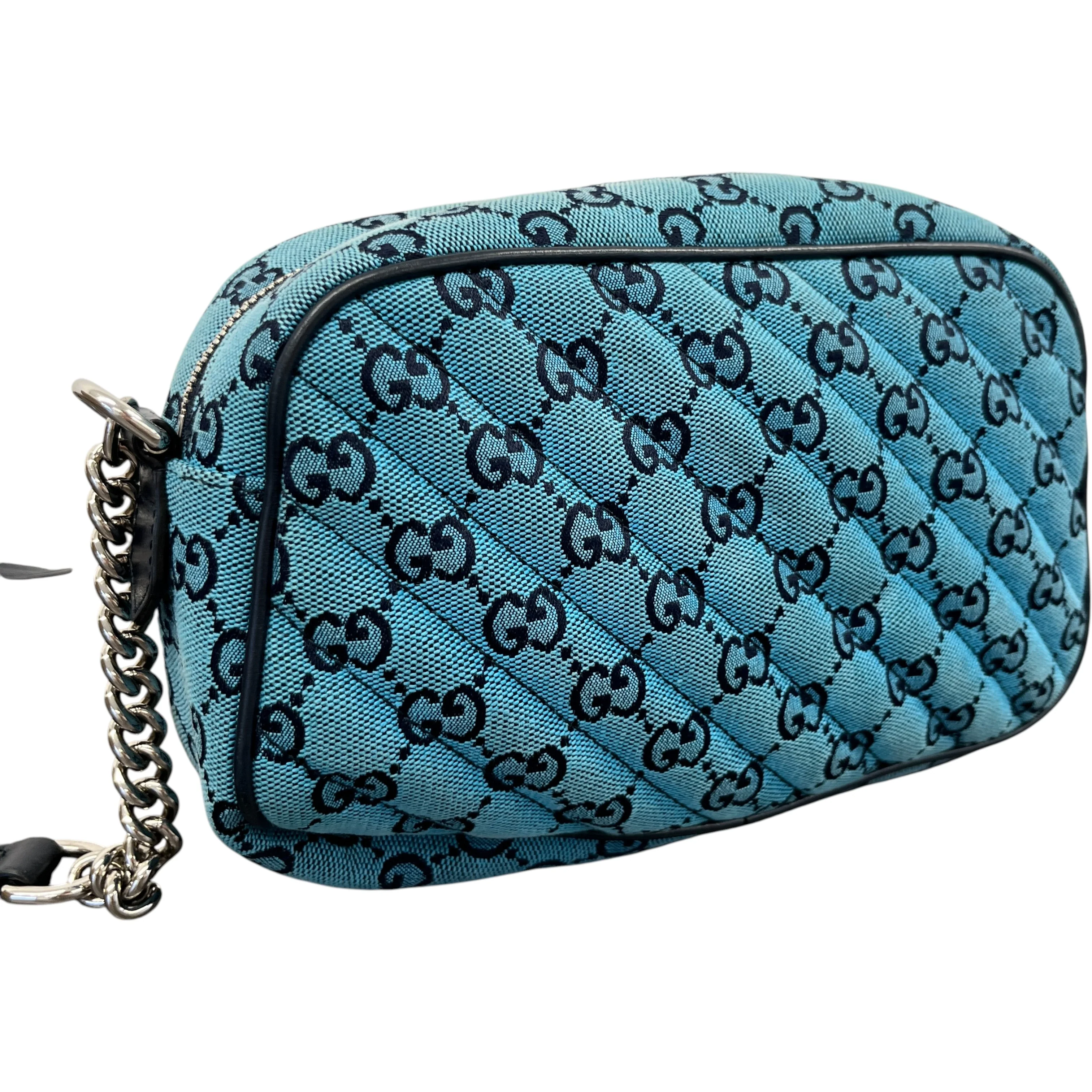 Women's Gg Marmont Camera Bag Blue - Image 8