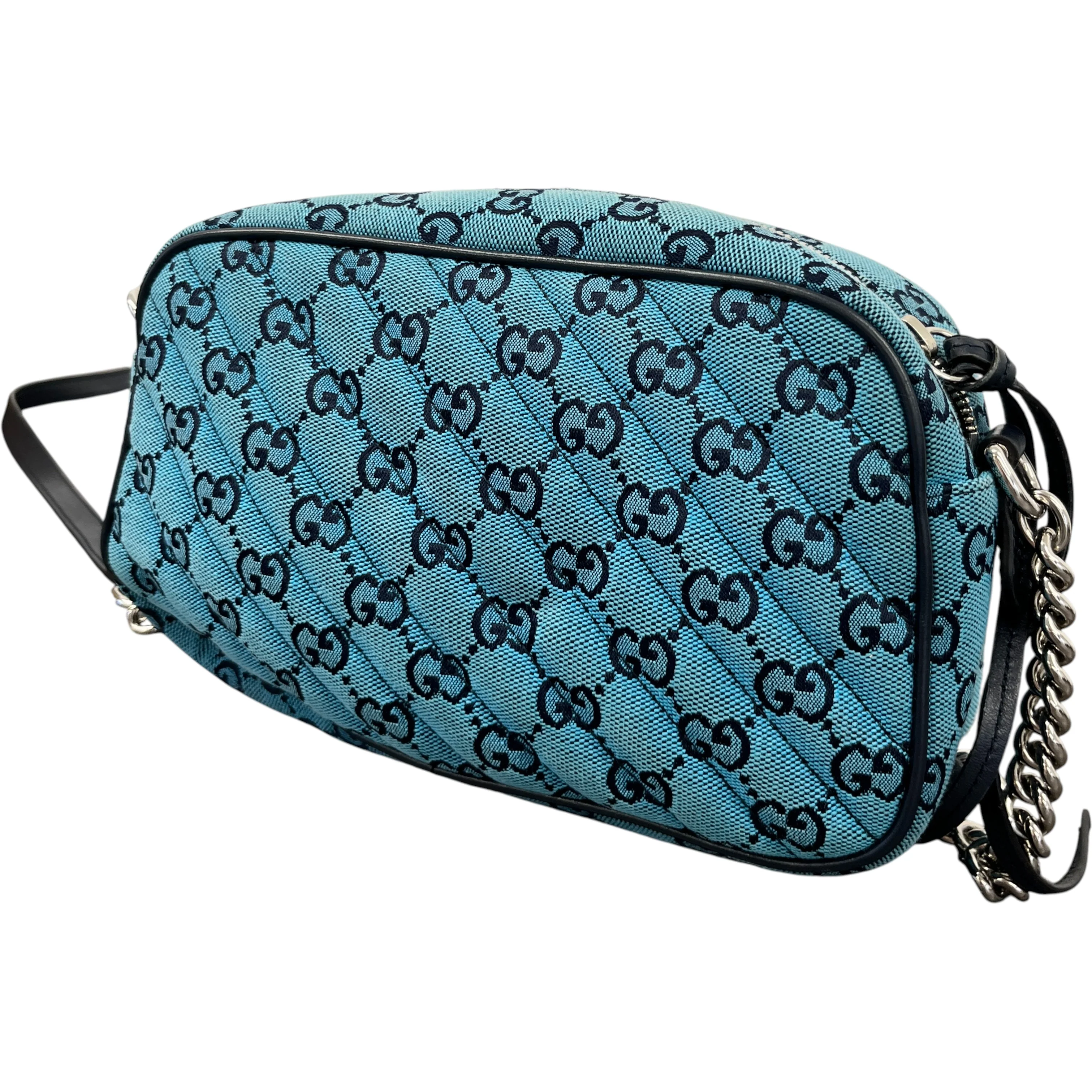 Women's Gg Marmont Camera Bag Blue - Image 9