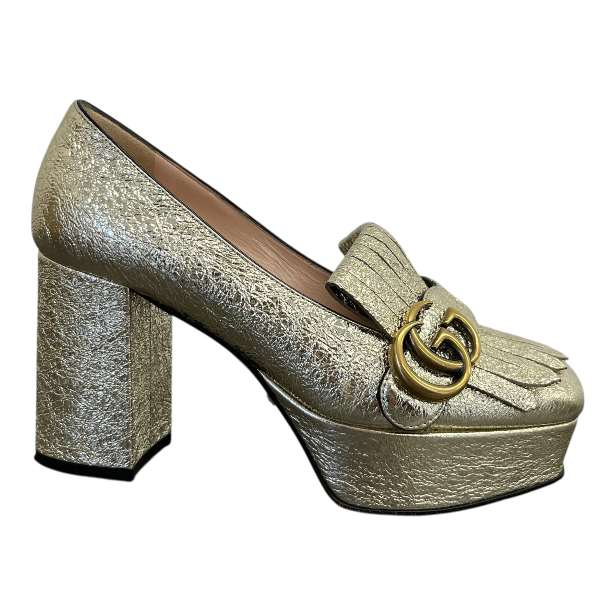 Women's Gg Marmont Heels Gold Size EU 35.5 / UK 2.5