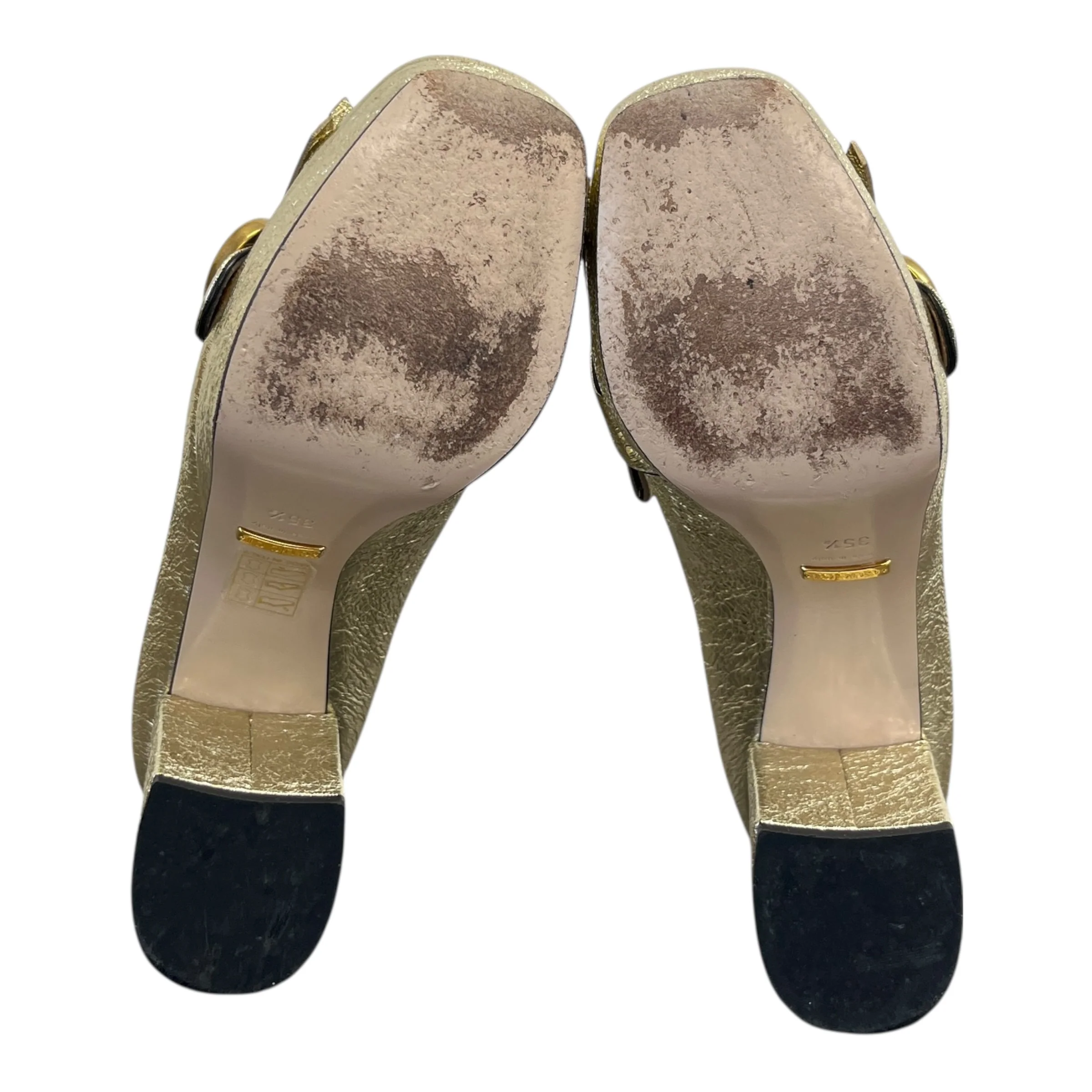 Women's Gg Marmont Heels Gold Size EU 35.5 / UK 2.5 - Image 10