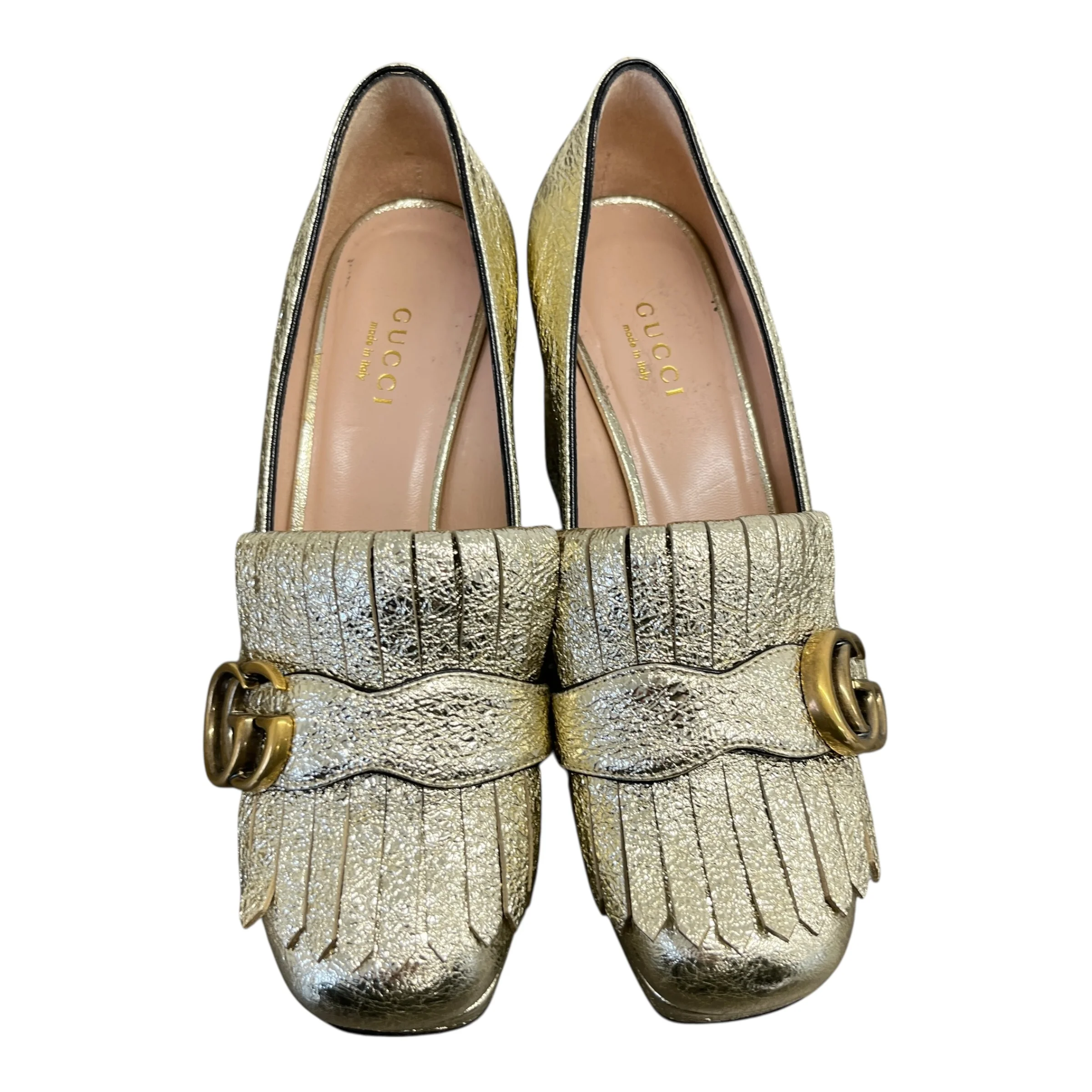 Women's Gg Marmont Heels Gold Size EU 35.5 / UK 2.5 - Image 6