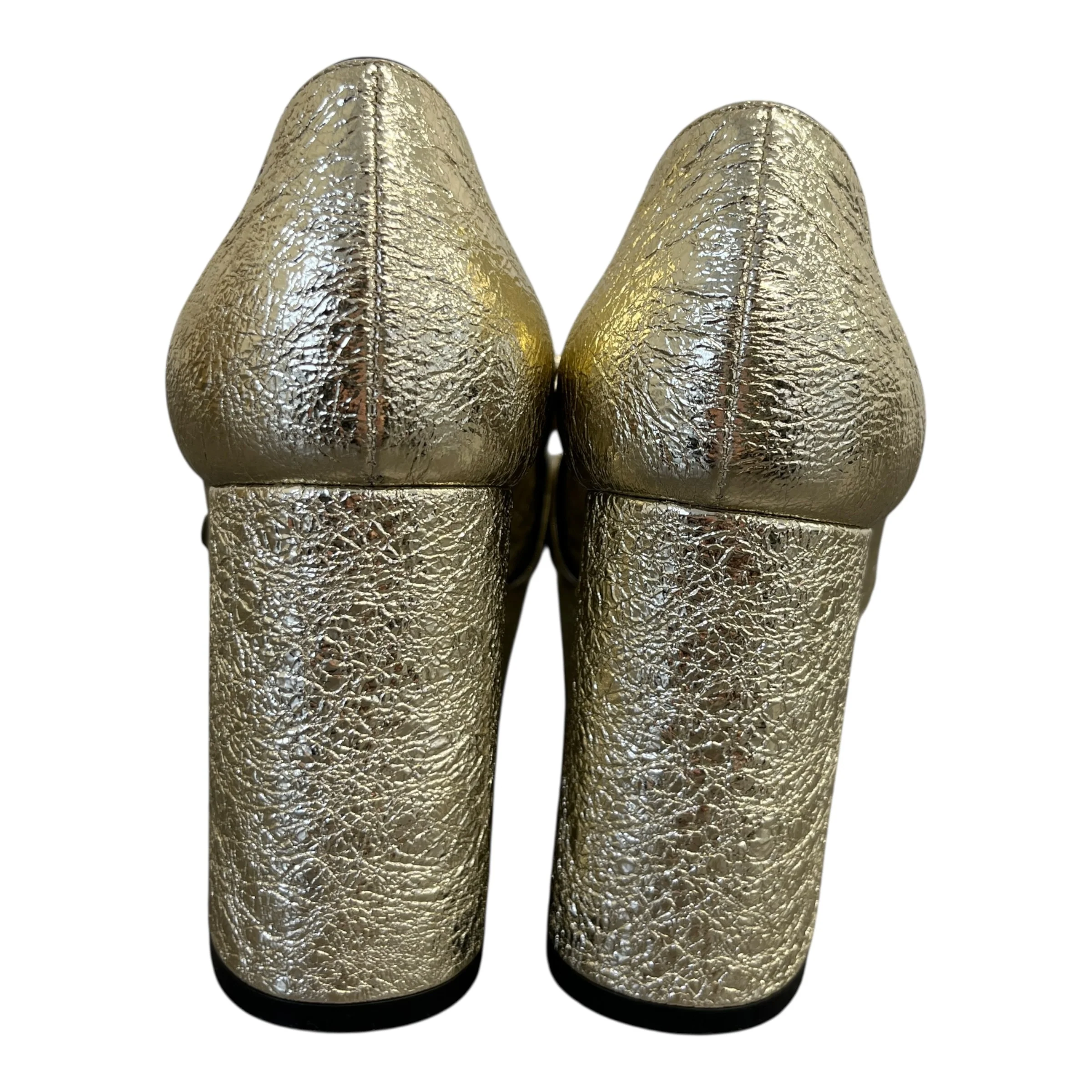 Women's Gg Marmont Heels Gold Size EU 35.5 / UK 2.5 - Image 7