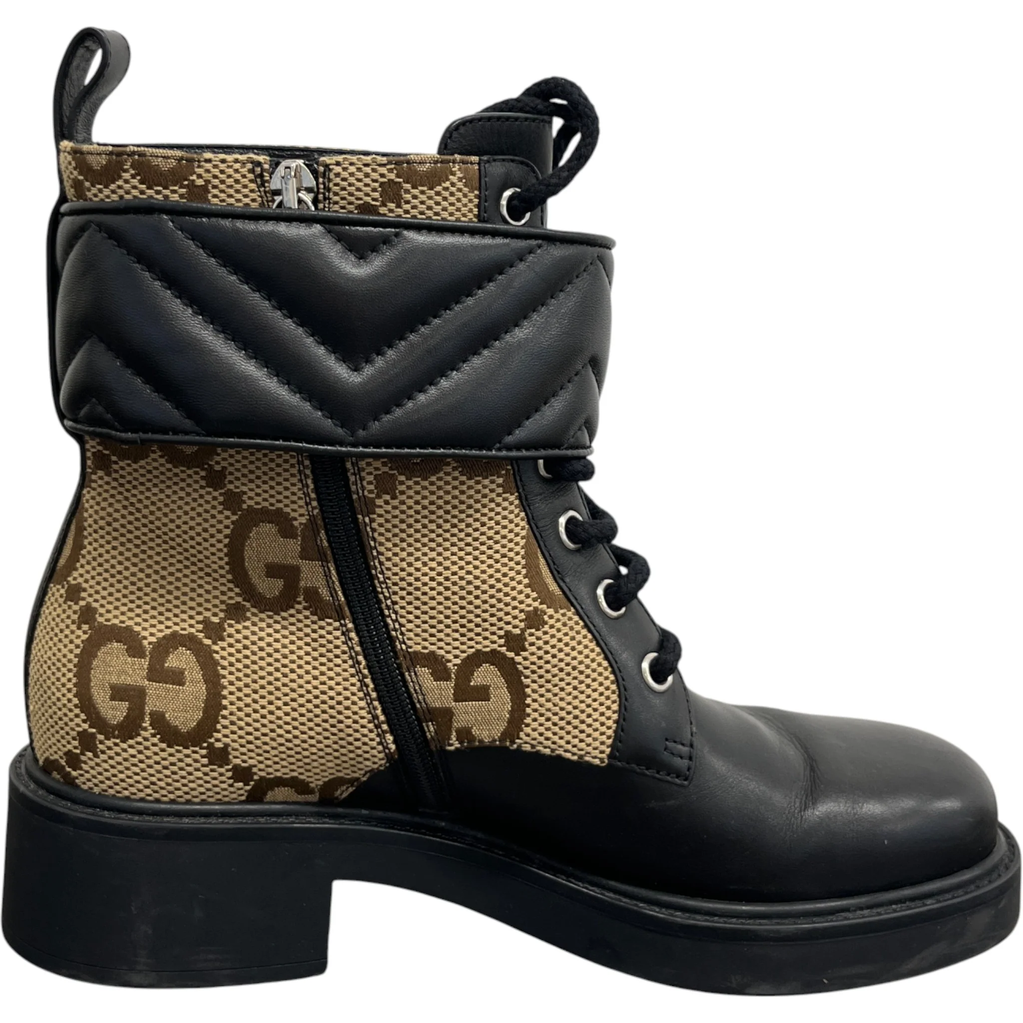 Women's Gg Marmont Round Toe Ankle Boots Black Size EU 36.5 / UK 3.5 - Image 4