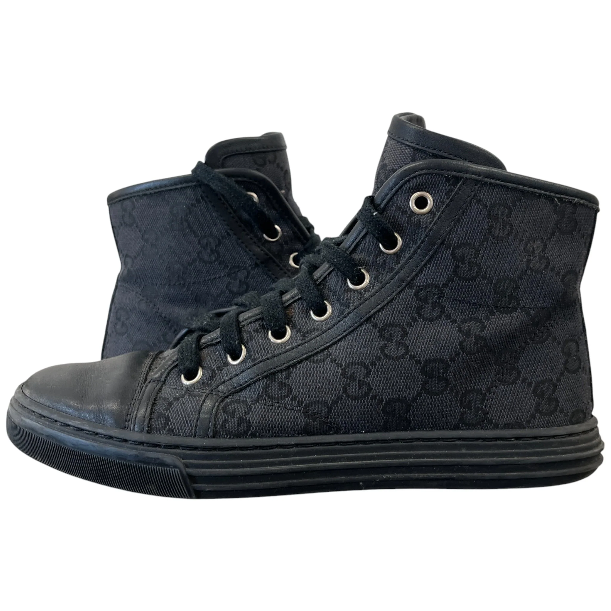 Women's Gg Monogram High Trainers Black Size EU 37 / UK 4 - Image 3