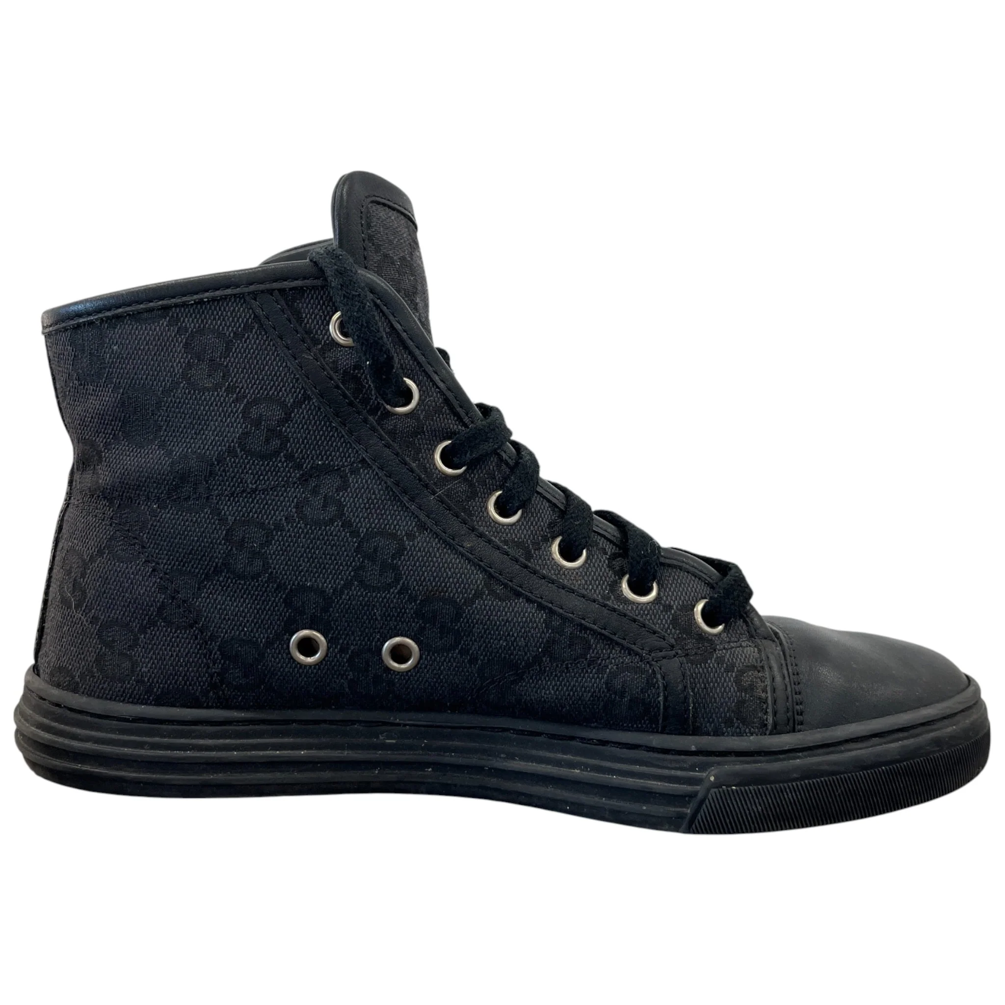 Women's Gg Monogram High Trainers Black Size EU 37 / UK 4 - Image 4