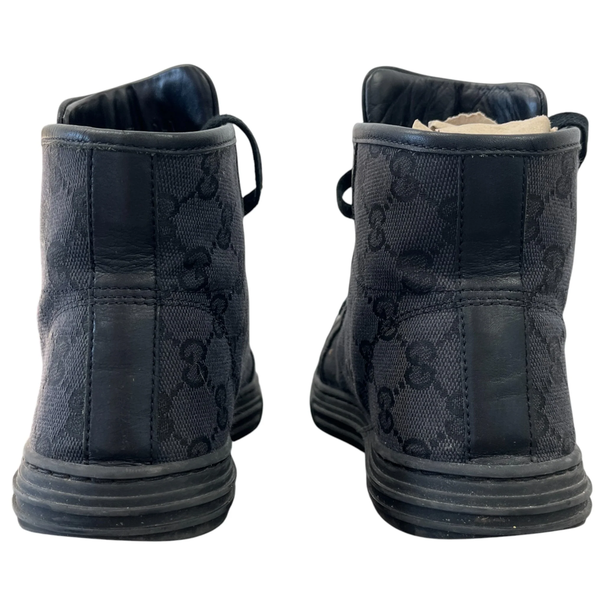 Women's Gg Monogram High Trainers Black Size EU 37 / UK 4 - Image 7