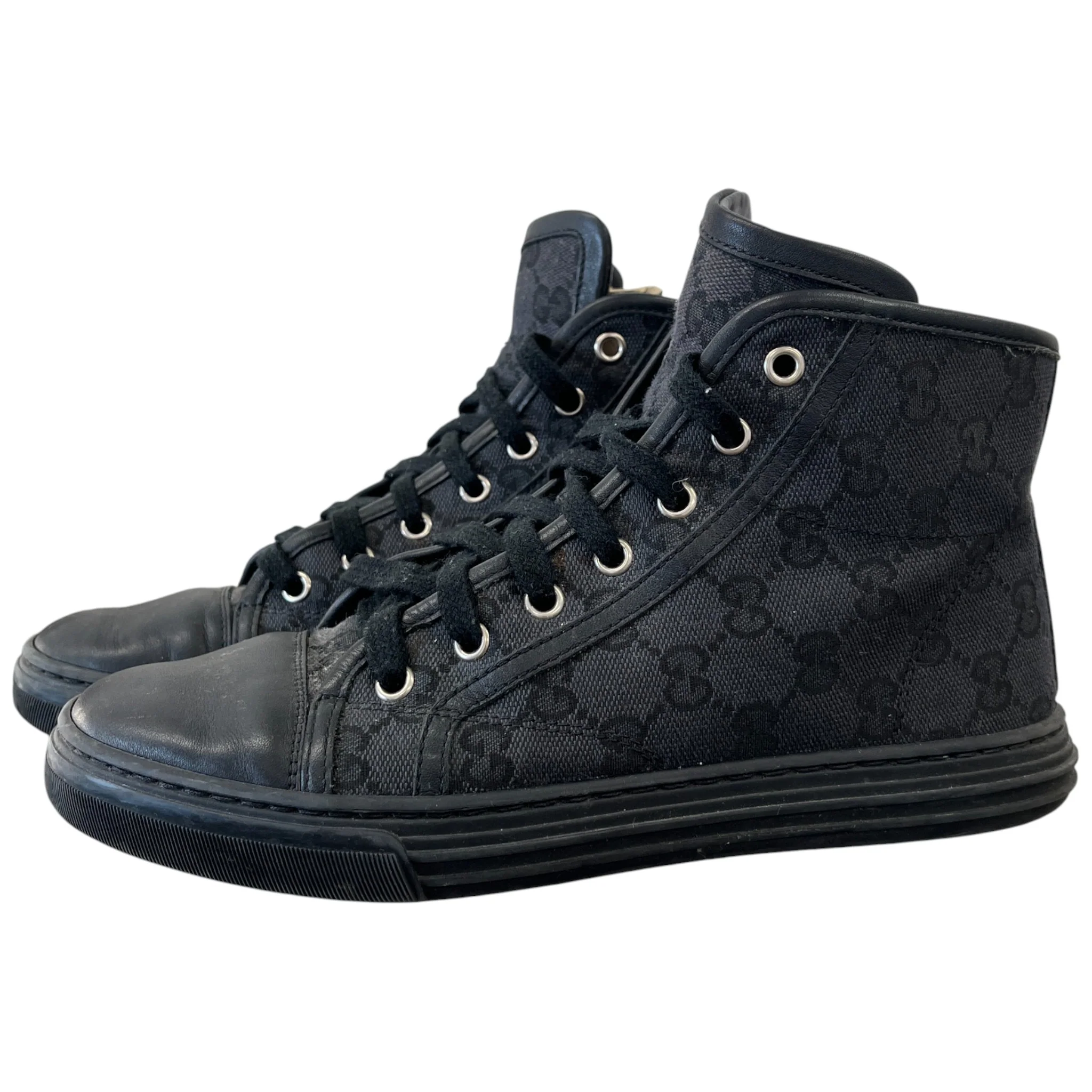 Women's Gg Monogram High Trainers Black Size EU 37 / UK 4 - Image 8