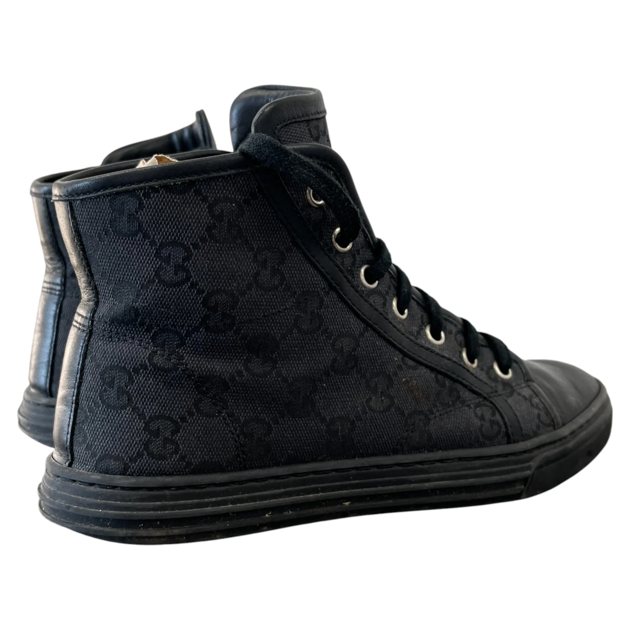 Women's Gg Monogram High Trainers Black Size EU 37 / UK 4 - Image 9