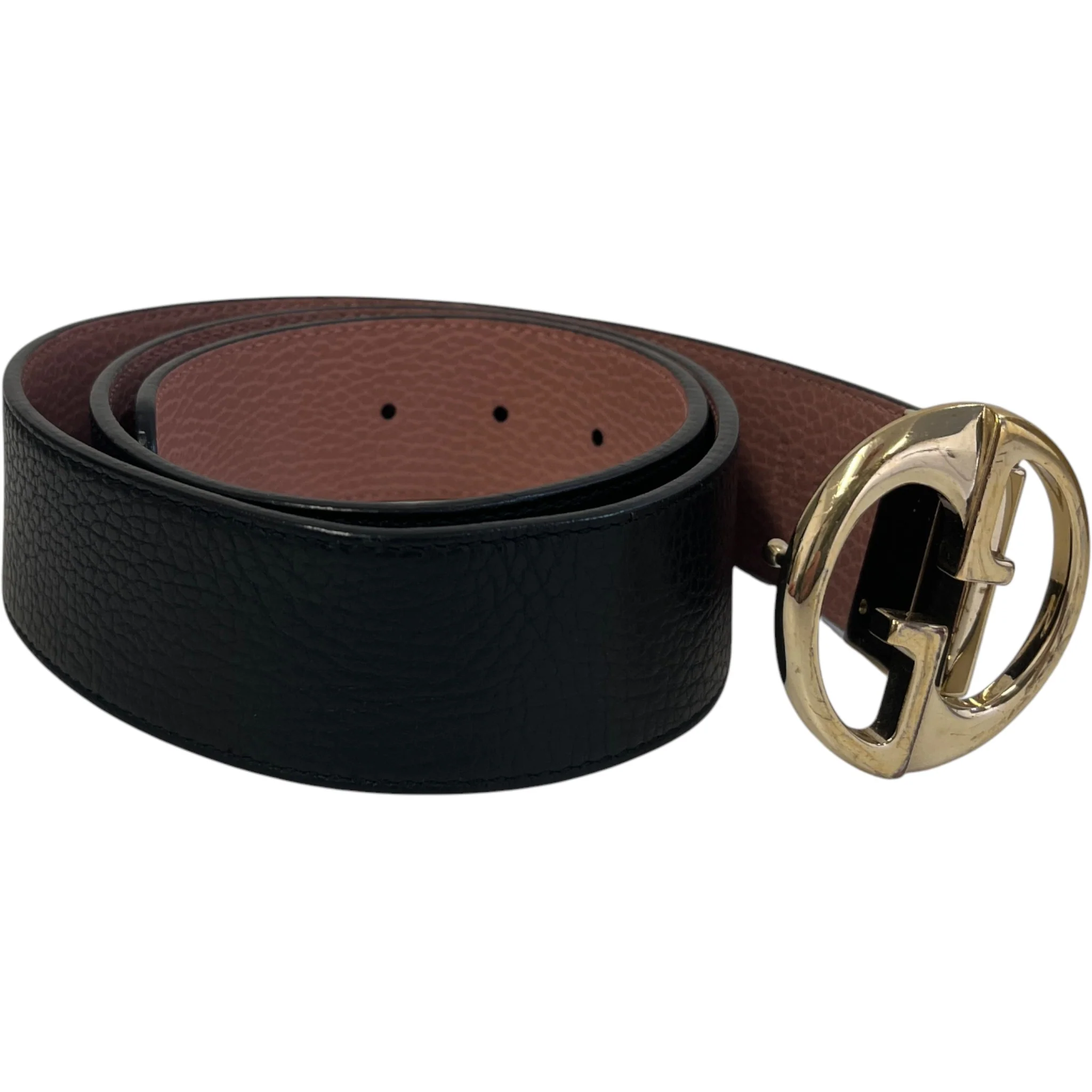 Women's Gg Reversible Belt Black Size 90CM / UK 12 - Image 3