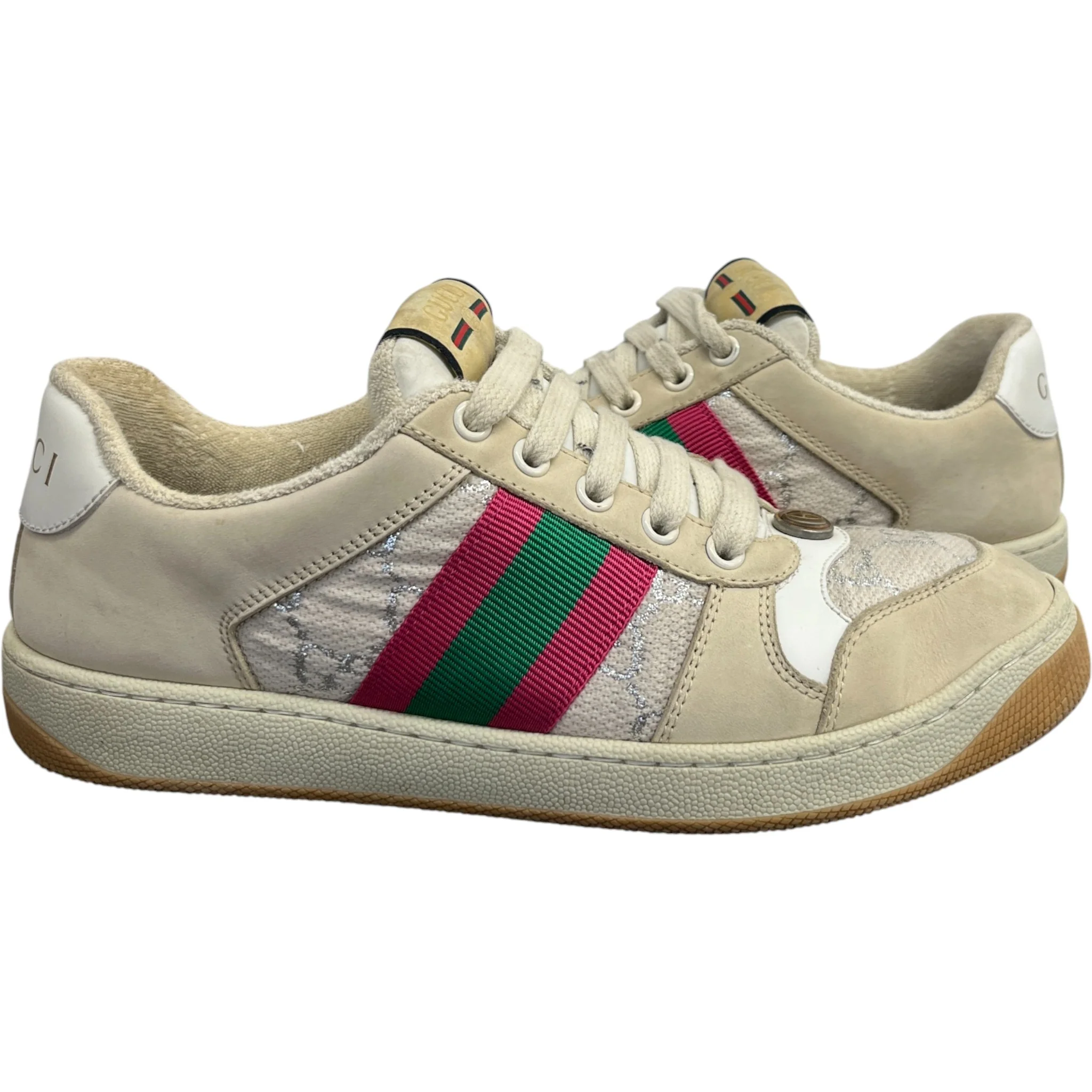 Women's Gg Screener Low Trainers Beige Size EU 37 / UK 4 - Image 3