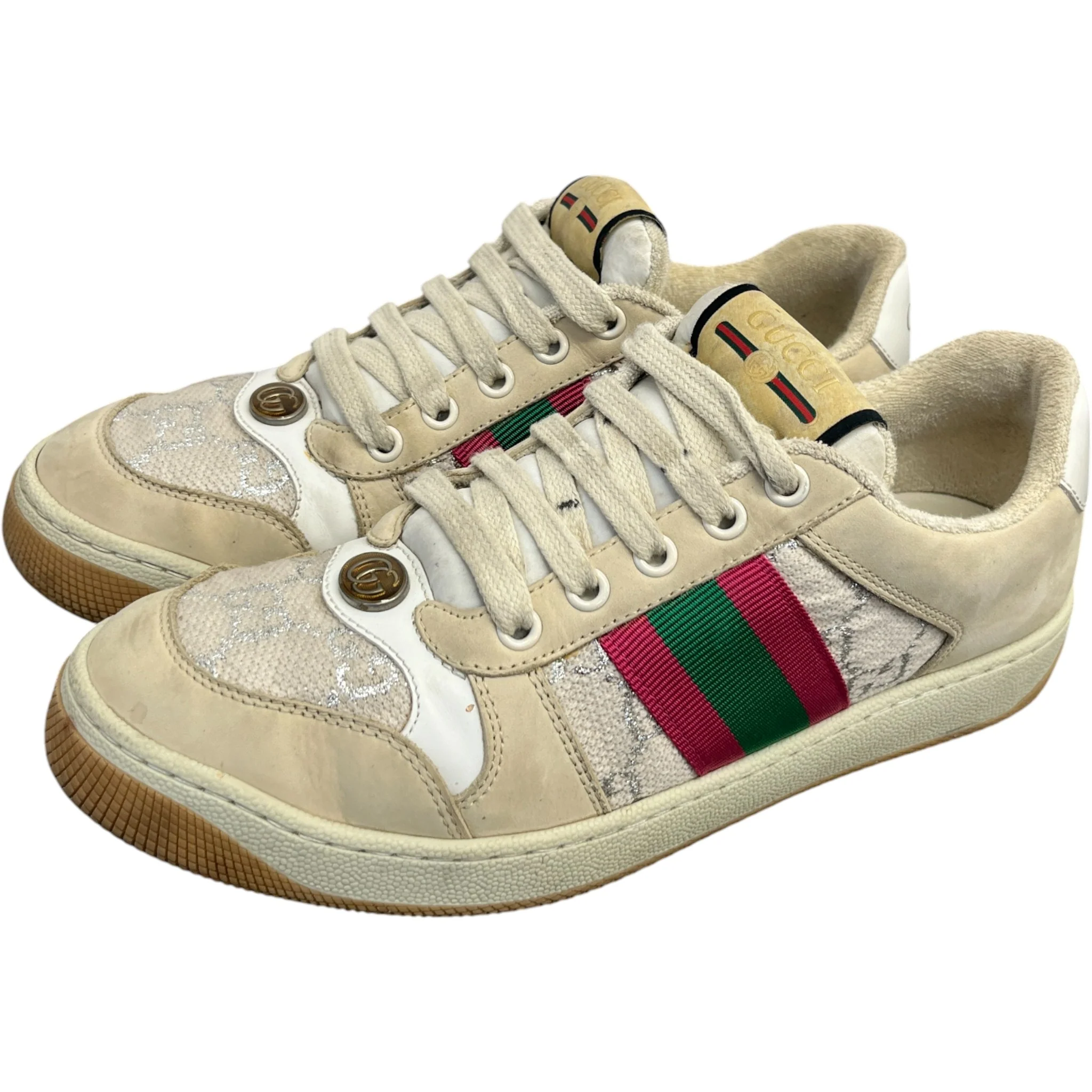 Women's Gg Screener Low Trainers Beige Size EU 37 / UK 4 - Image 9