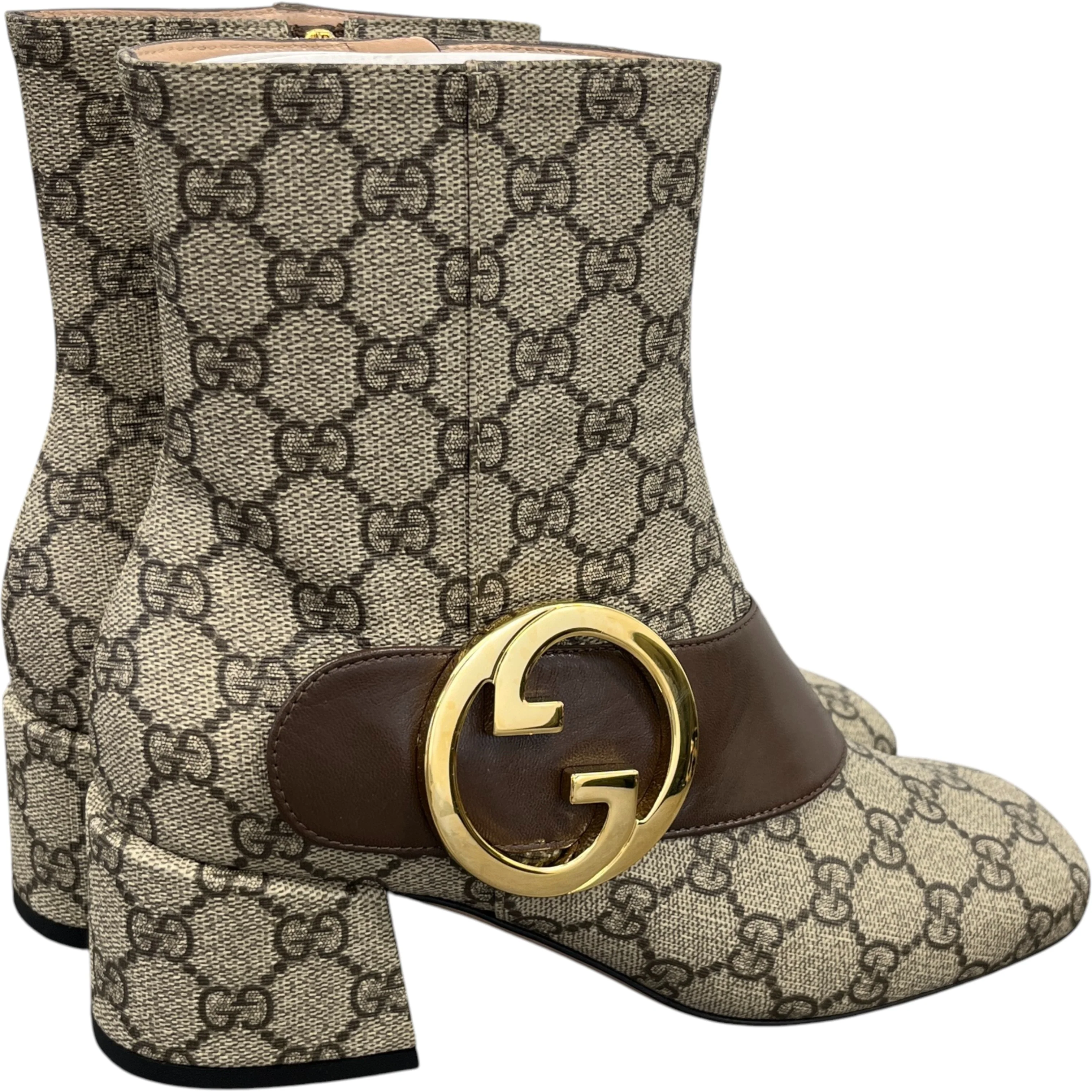 Women's Gg Supreme Ankle Boots Beige Size EU 37 / UK 4 - Image 8