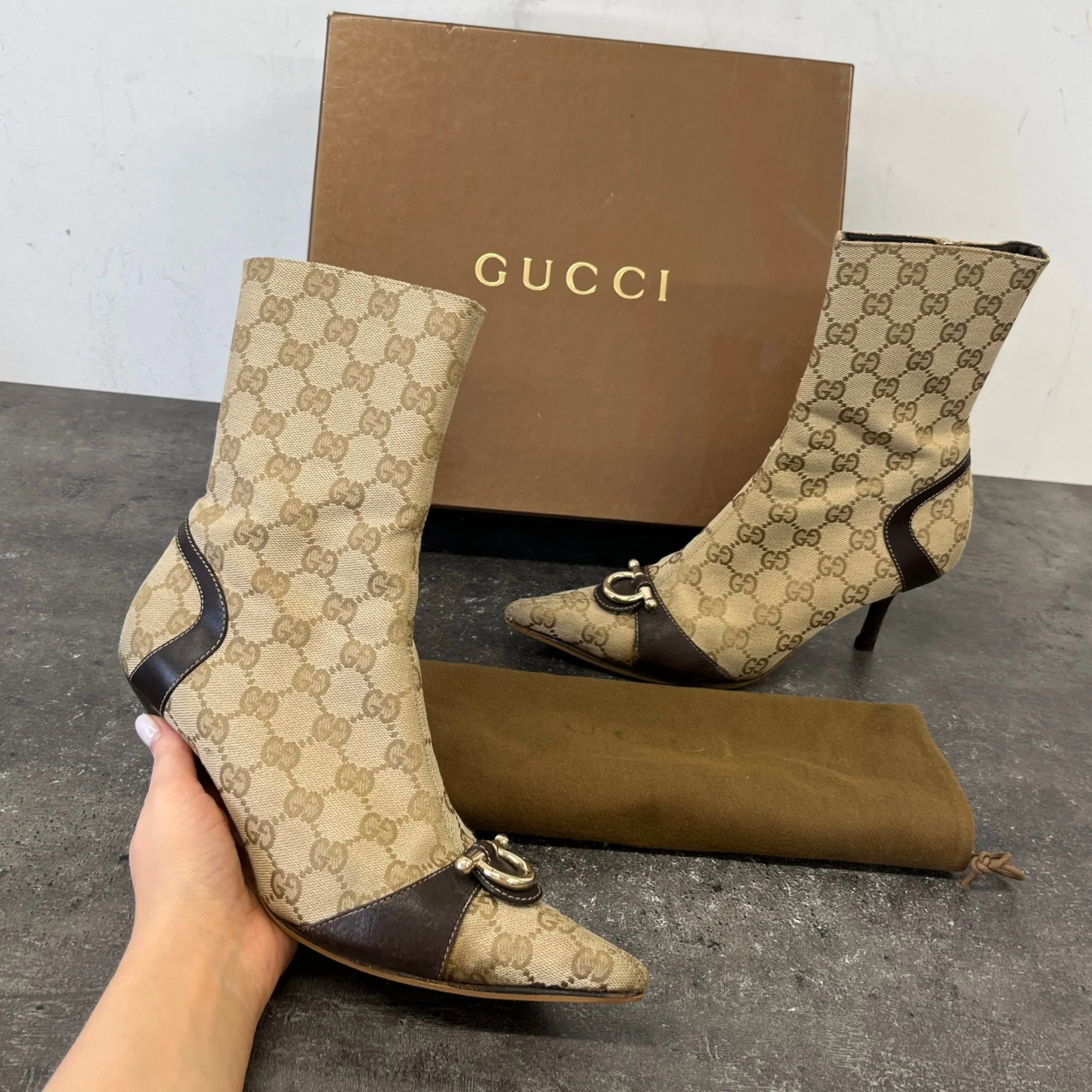 Women's Gg Supreme Boomshell Boots Beige Size EU 37 / UK 4 - Image 12
