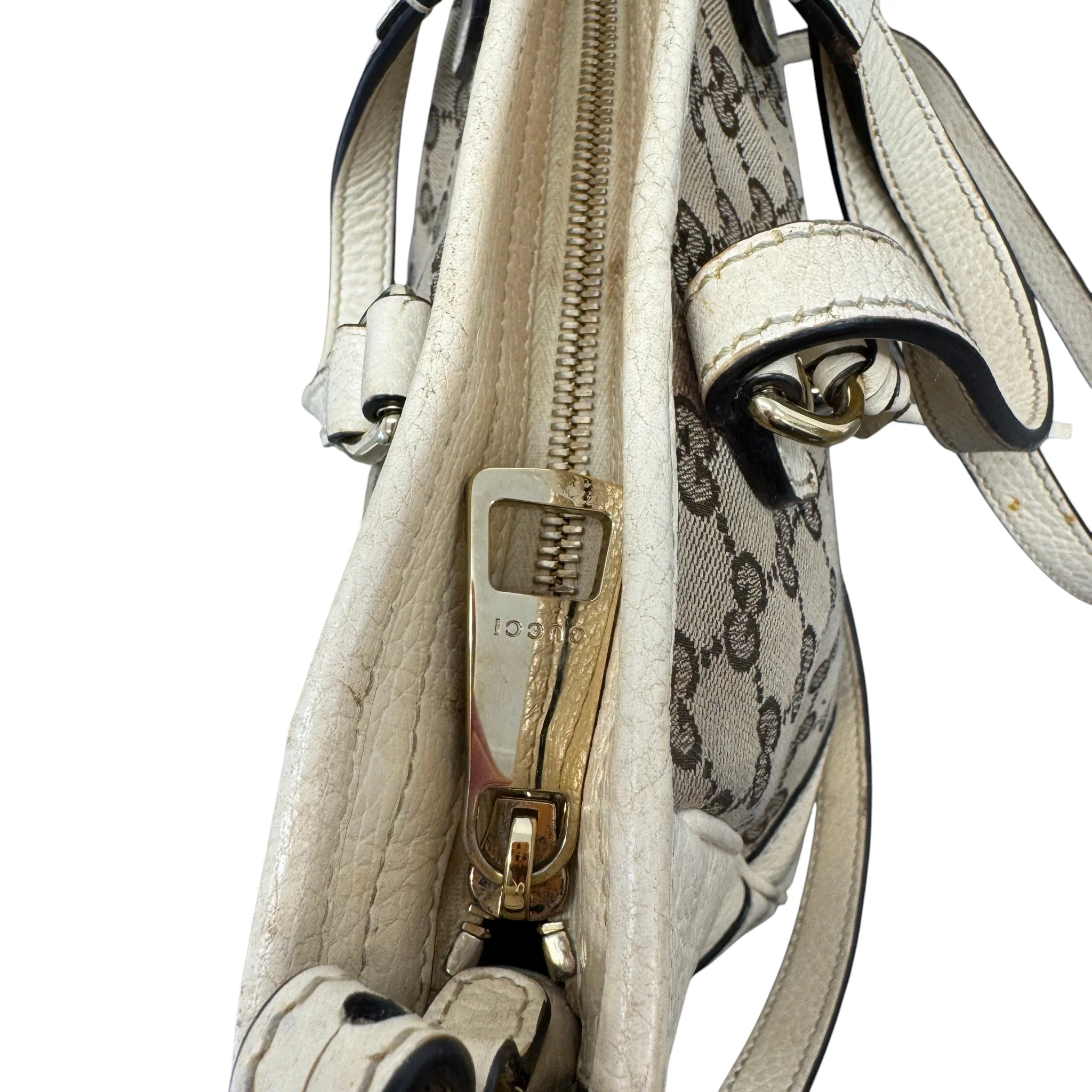 Women's Gg Supreme Bree Satchel Bag Beige - Image 8