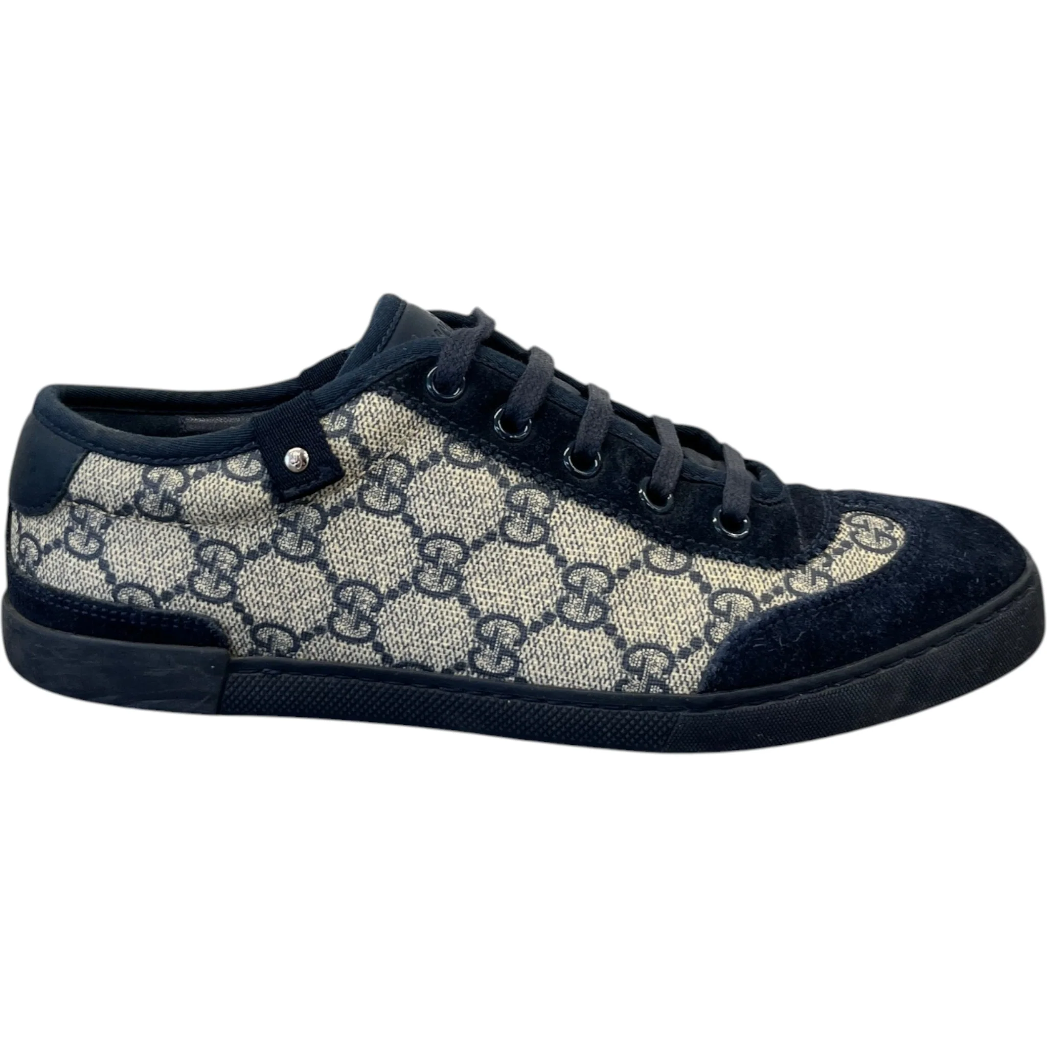 Women's Gg Supreme Canvas Low Trainers Navy Size EU 35.5 / UK 2.5