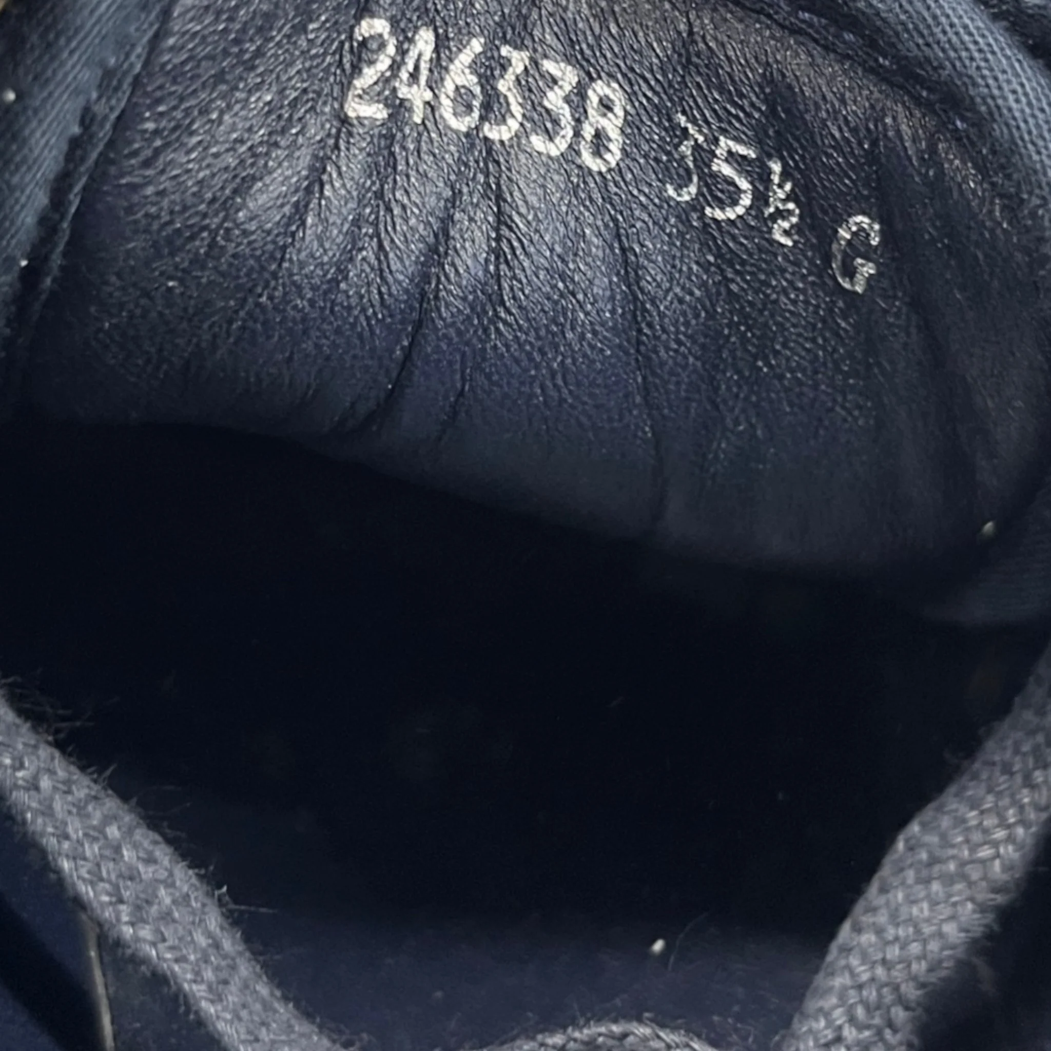Women's Gg Supreme Canvas Low Trainers Navy Size EU 35.5 / UK 2.5 - Image 12