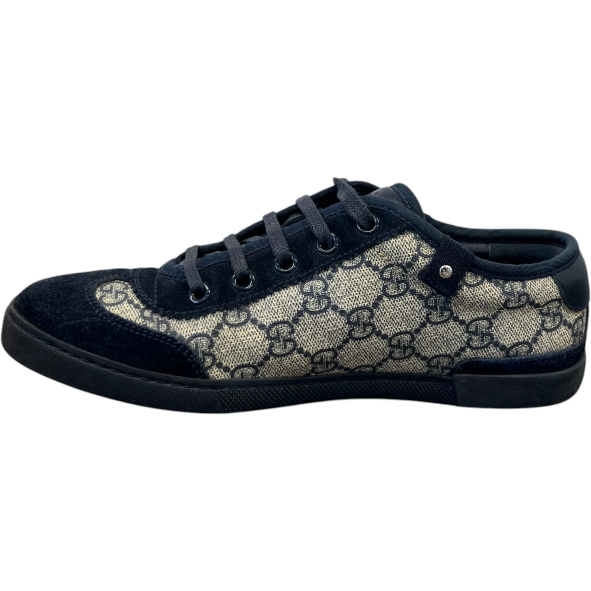 Women's Gg Supreme Canvas Low Trainers Navy Size EU 35.5 / UK 2.5 - Image 2