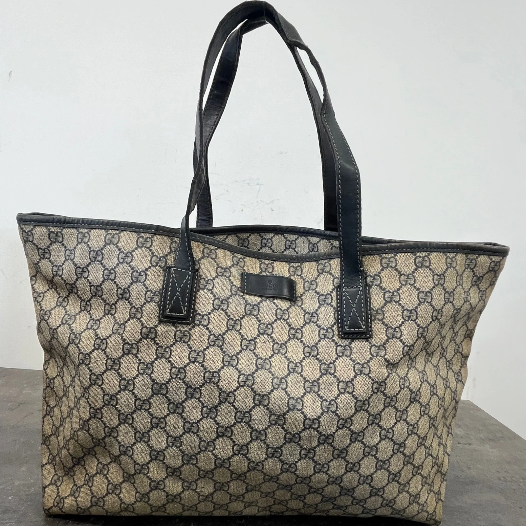 Women's Gg Supreme Canvas Tote Bag Beige - Image 13