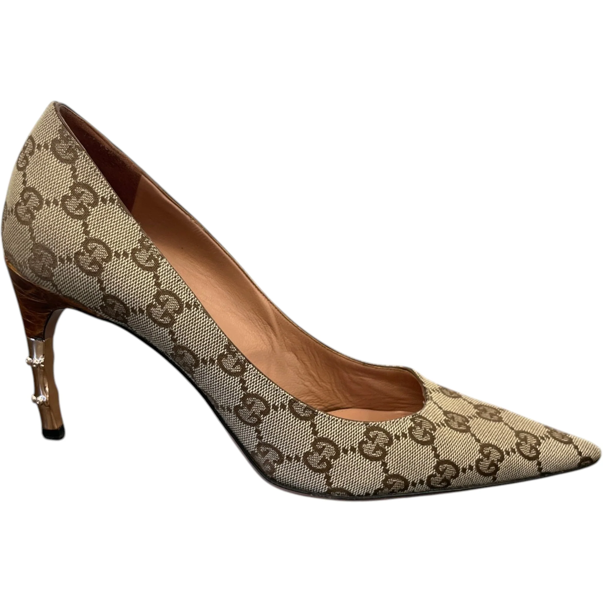 Women's Gg Supreme Heels Beige Size EU 38.5 / UK 5.5