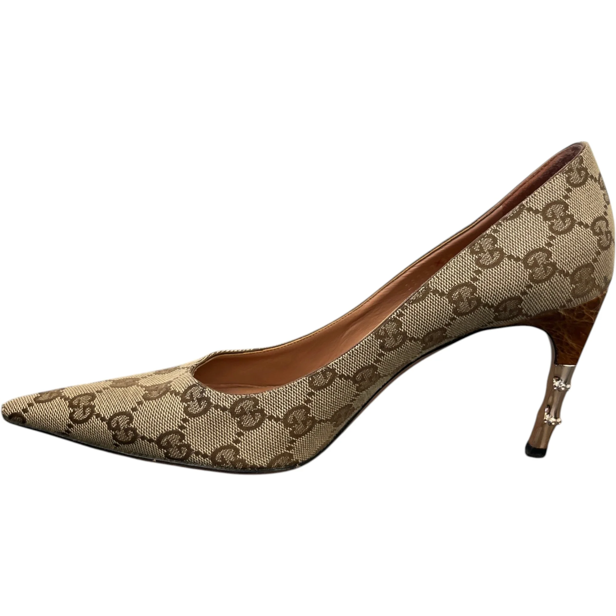 Women's Gg Supreme Heels Beige Size EU 38.5 / UK 5.5 - Image 2