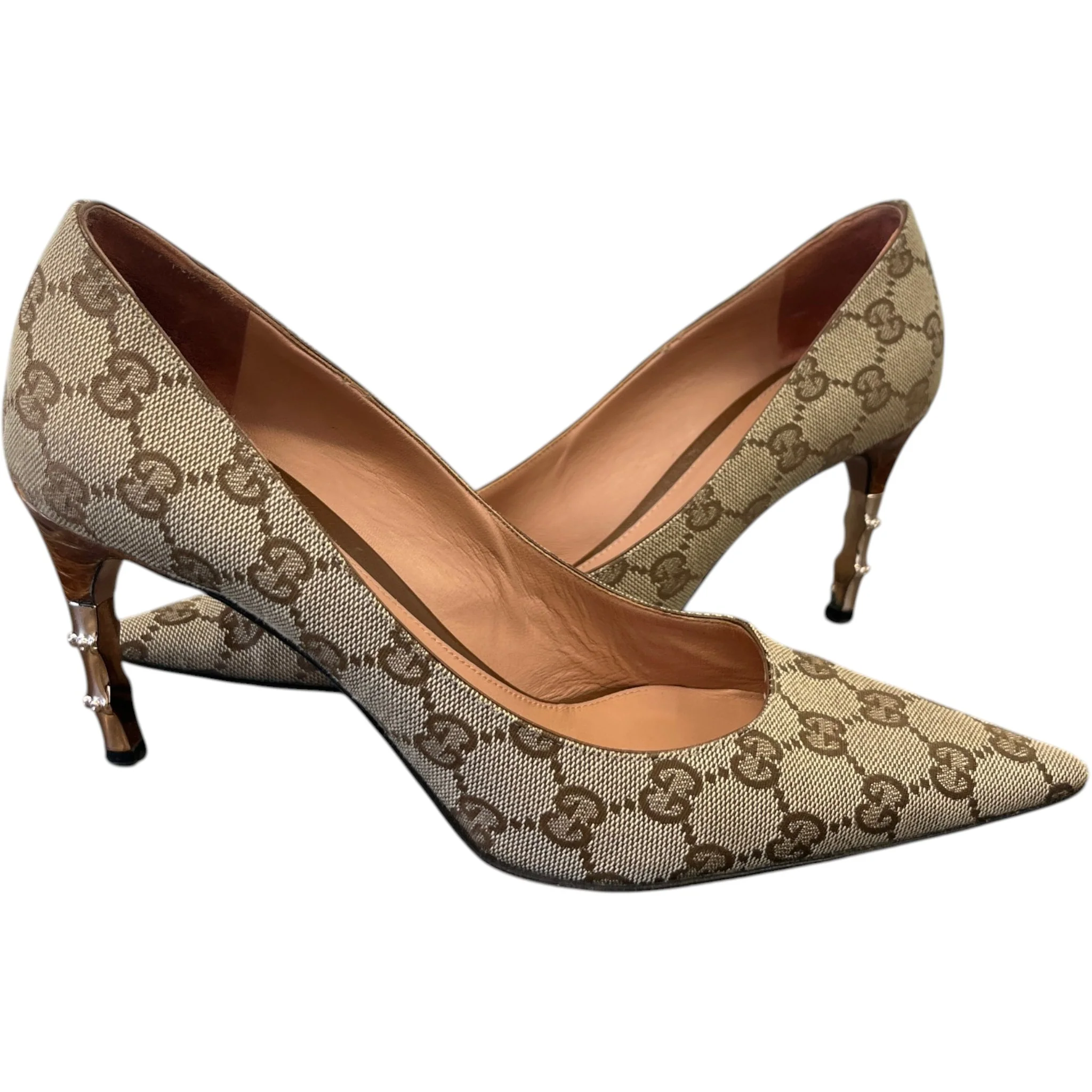Women's Gg Supreme Heels Beige Size EU 38.5 / UK 5.5 - Image 3