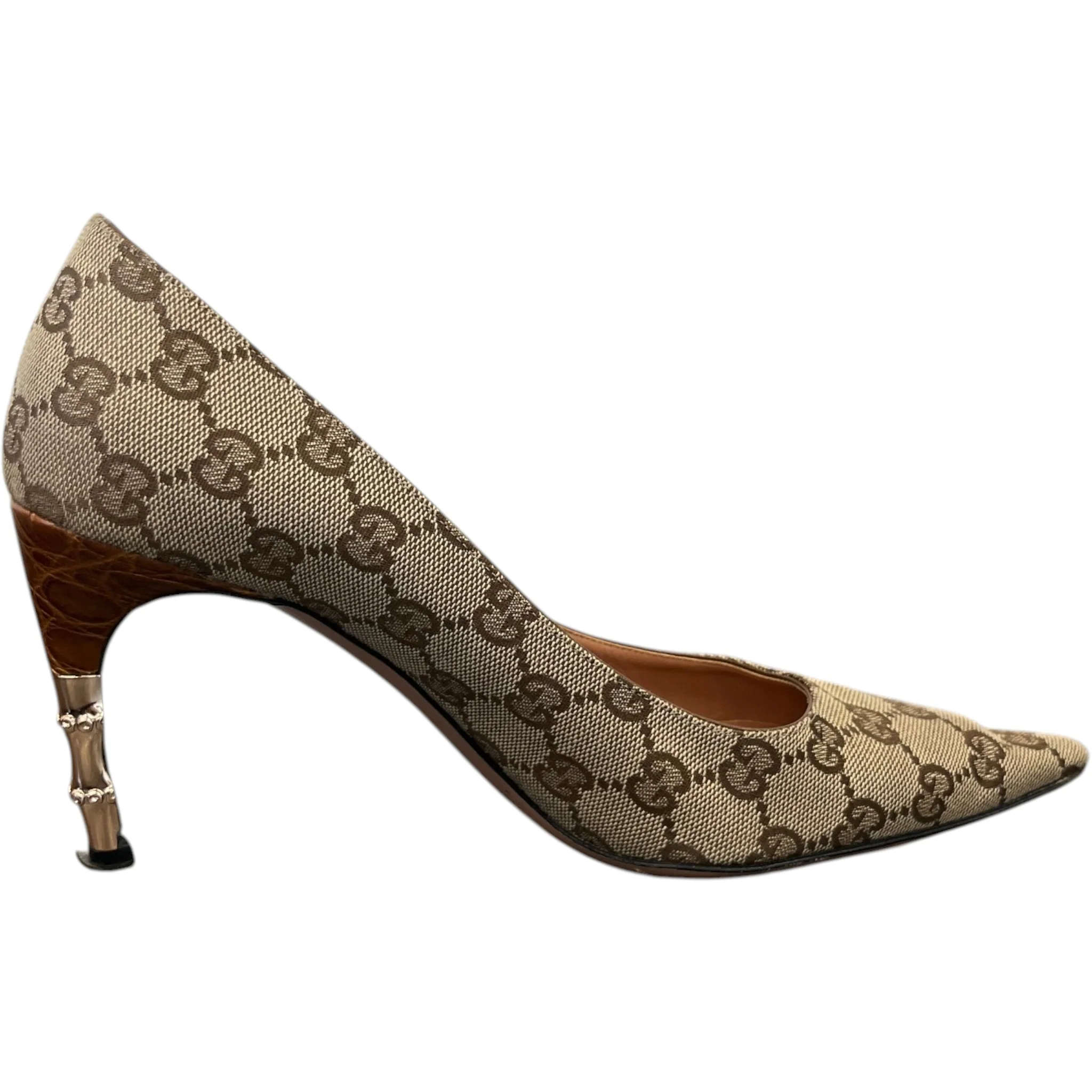 Women's Gg Supreme Heels Beige Size EU 38.5 / UK 5.5 - Image 4